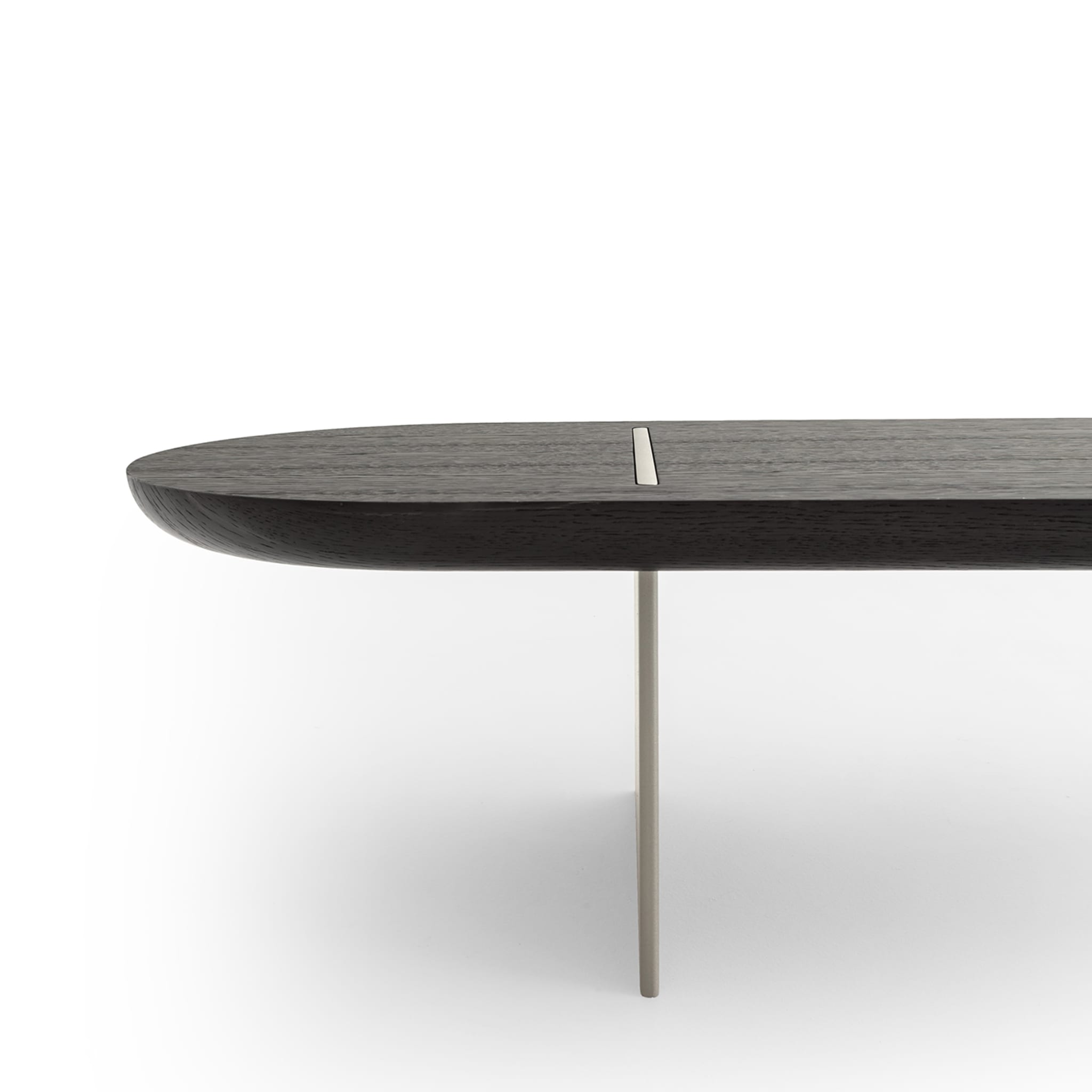 Baguette Low Rounded Oak Coffee Table - Alternative view 1