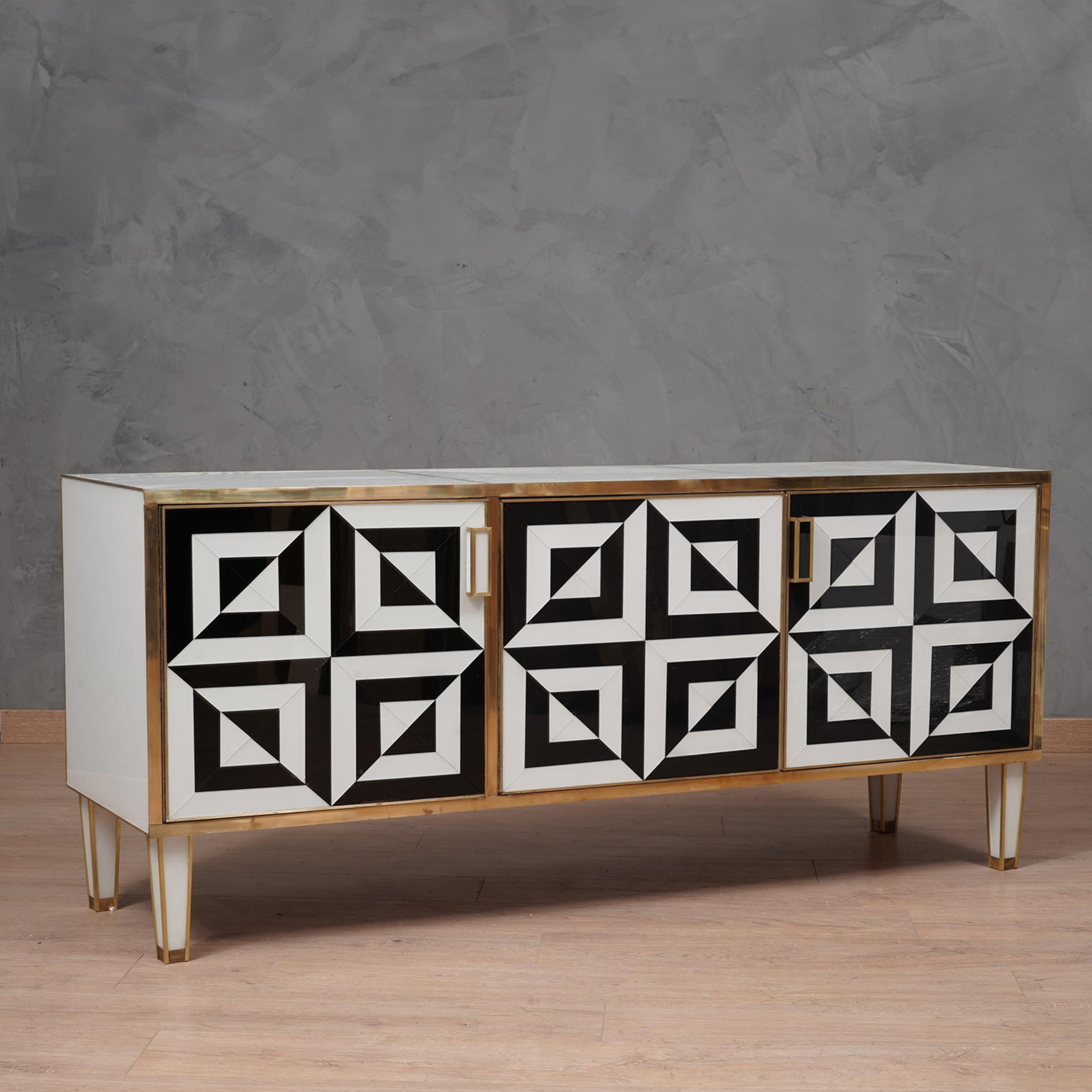 Optical Black and White Sideboard - Alternative view 2