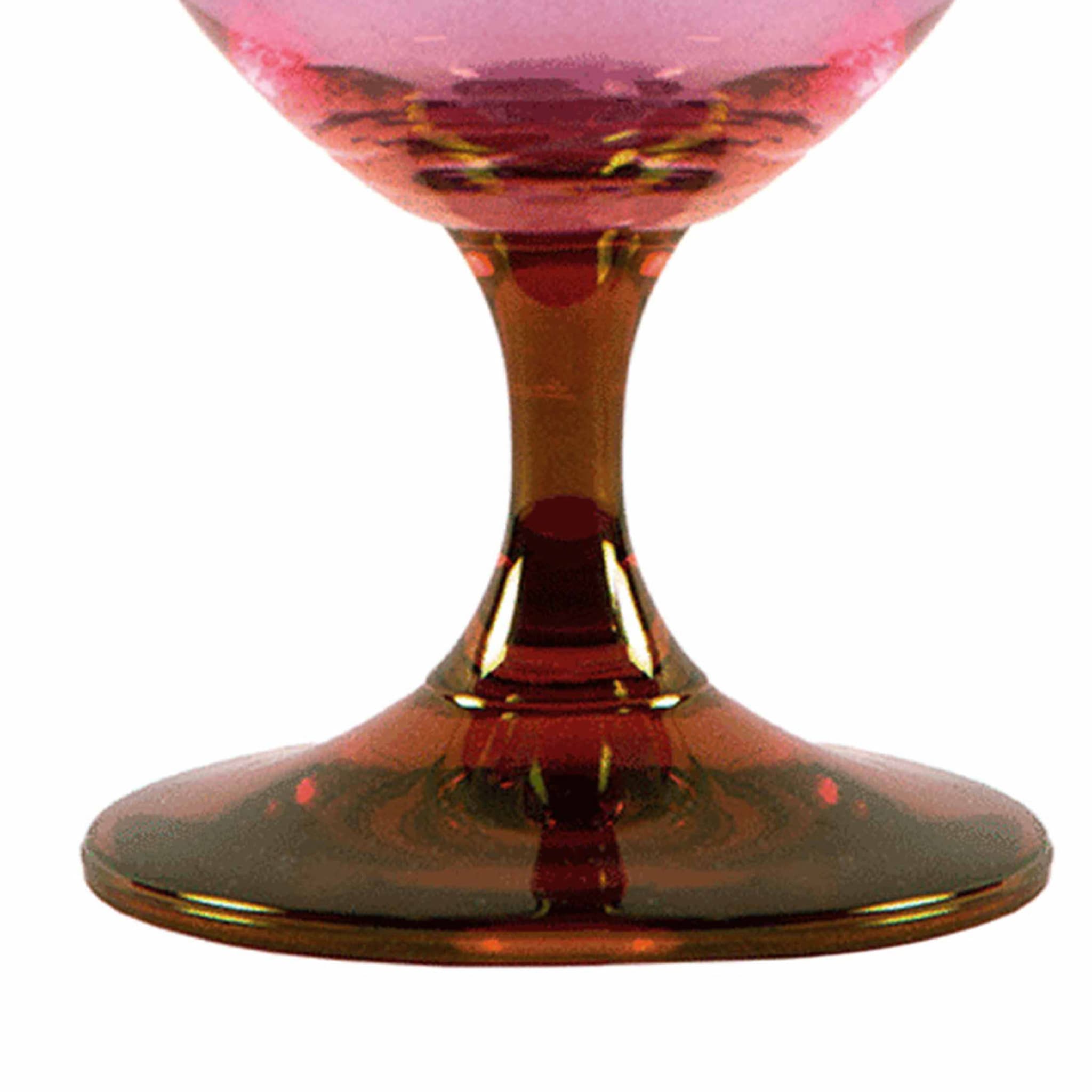 Smooth Set of 2 Pink-To-Red Wine Glasses - Alternative view 1