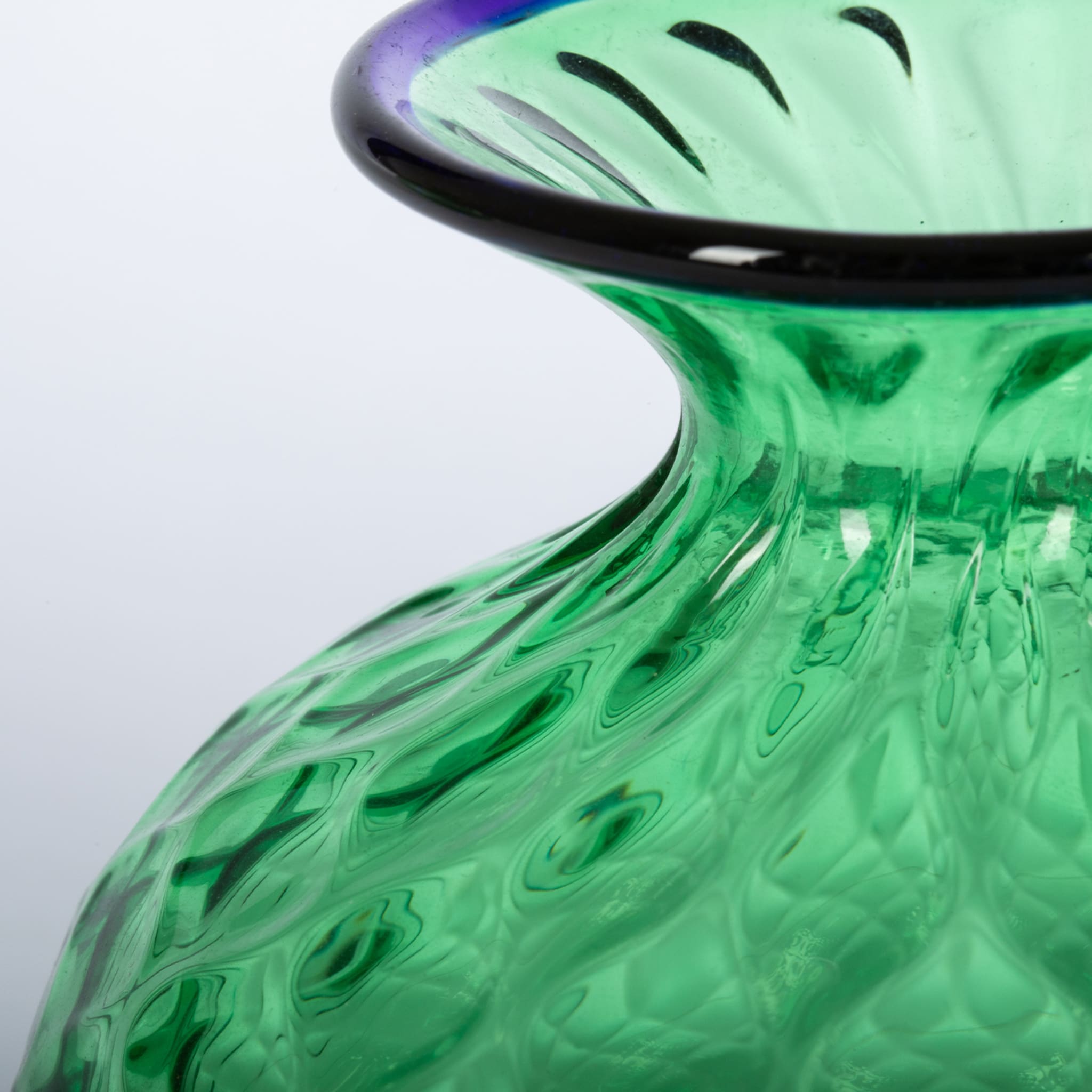 Cipolla Balloton Vase vert avec bord bleu - Vue alternative 3