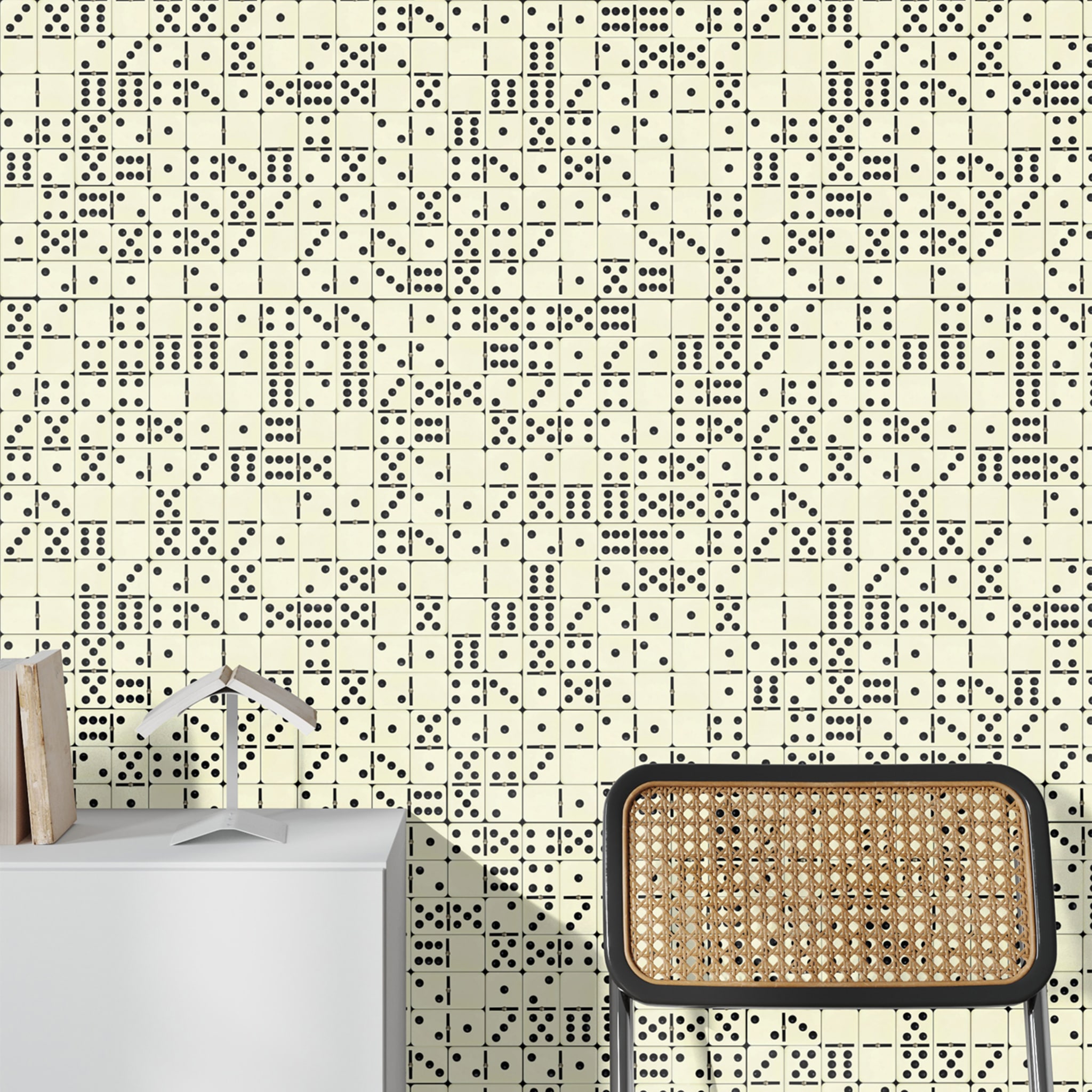 Playful Domino Tile Pattern Wallpaper - Alternative view 3