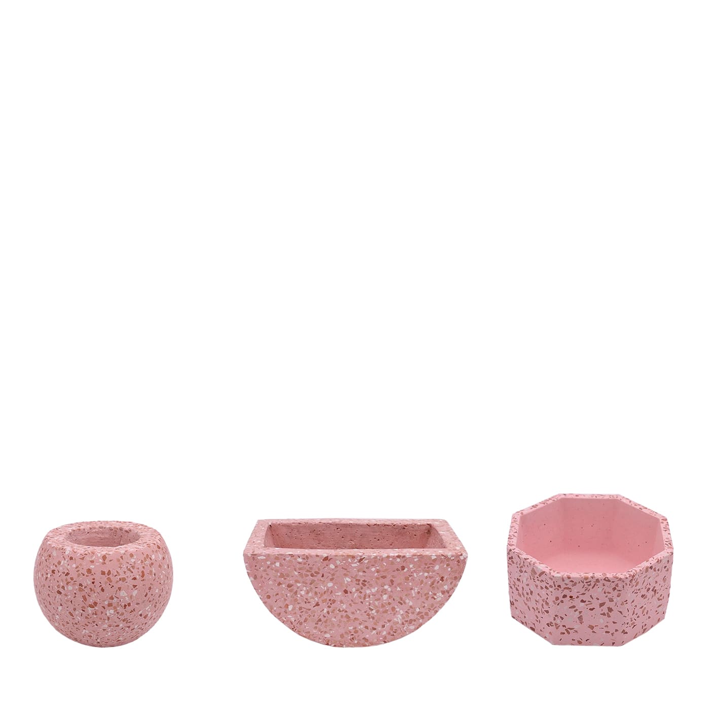 Pink Terrazzo Plant Pots Set - Concreto