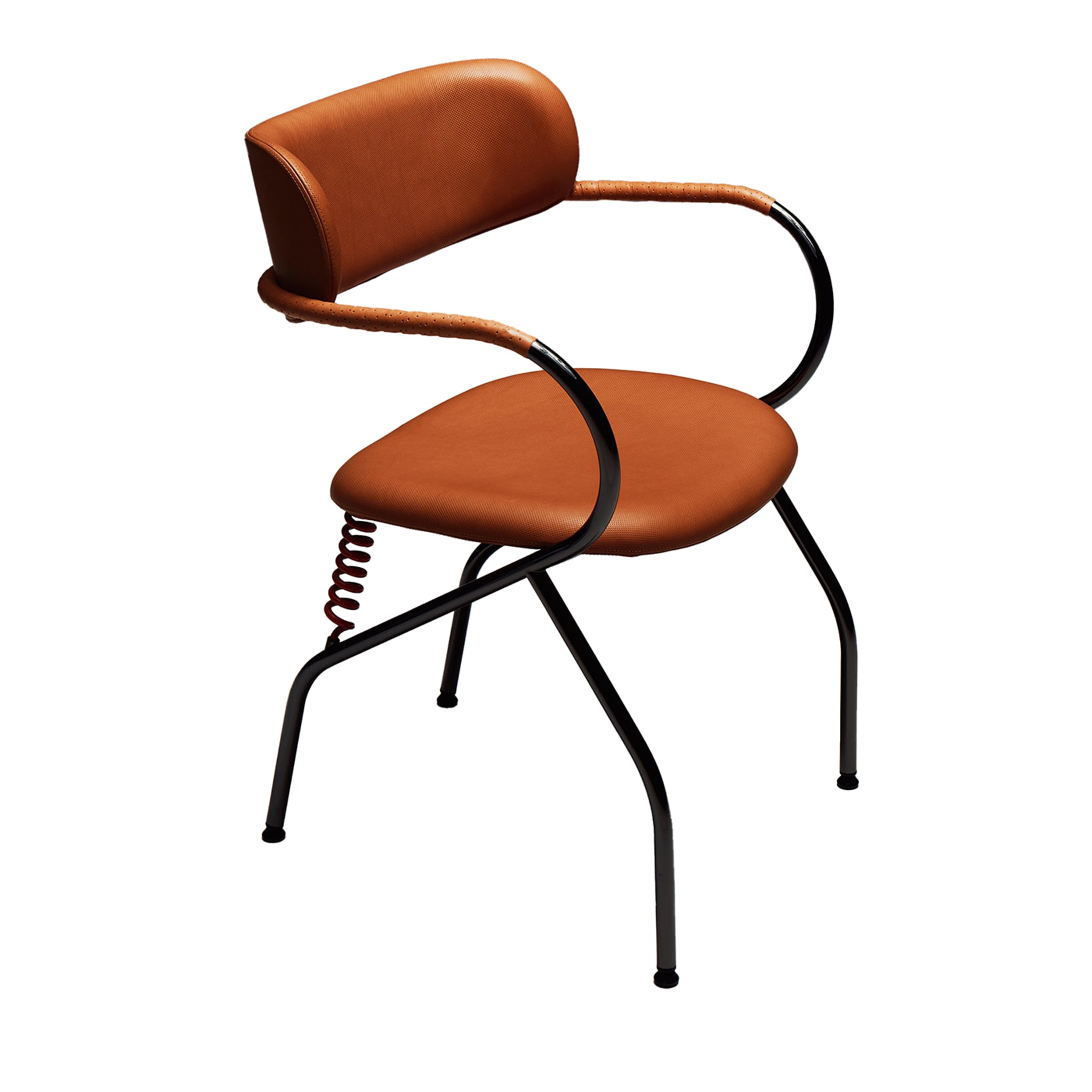 Spring Cognac Chair by Front - Main view