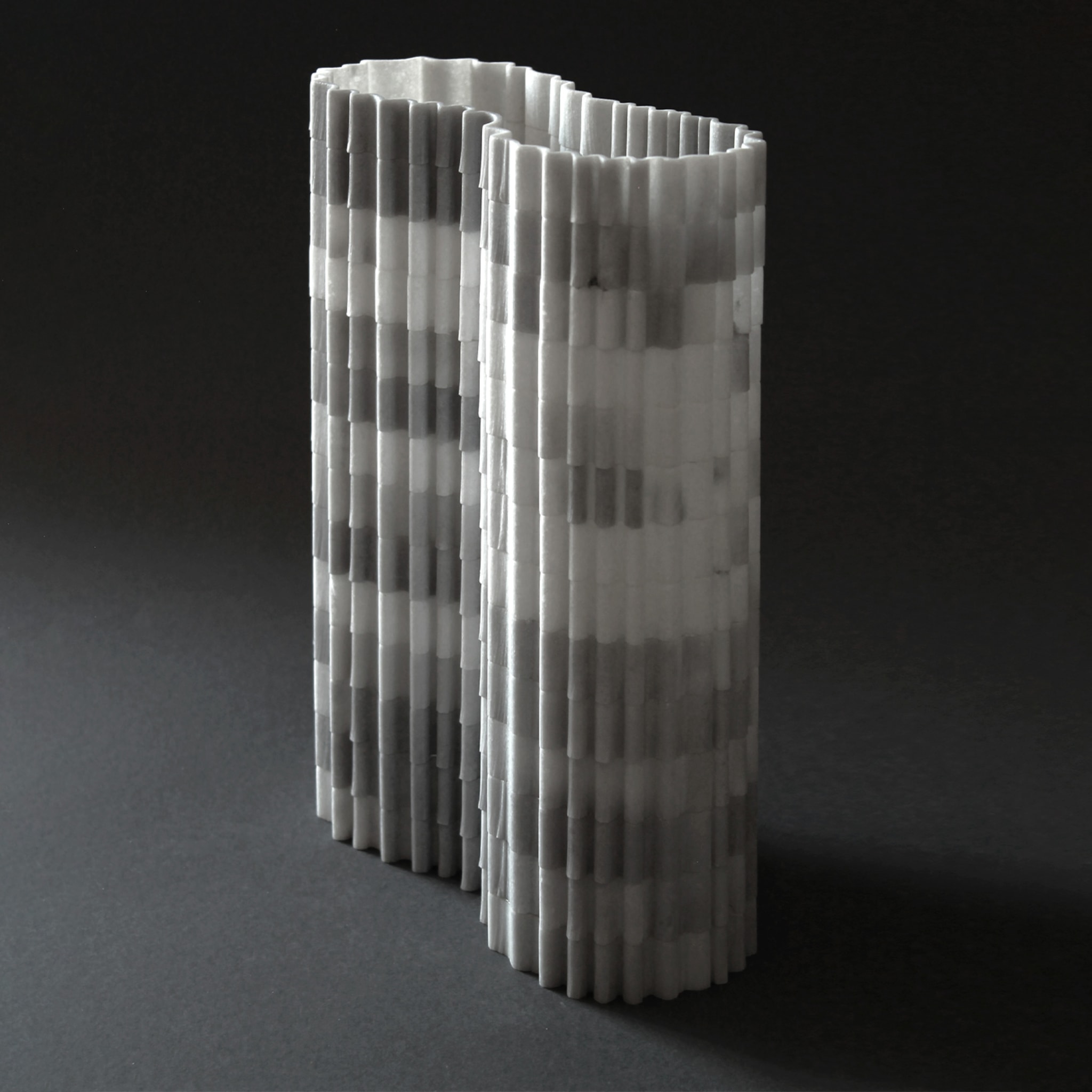 Stripes Vase Olimpic White Marble #1 by Paolo Ulian - Alternative view 3