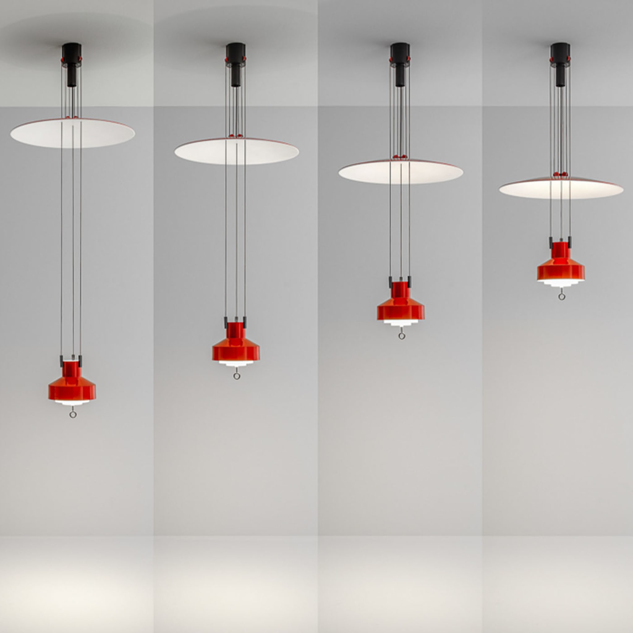 Saliscendi Red Pendant Lamp - Alternative view 2