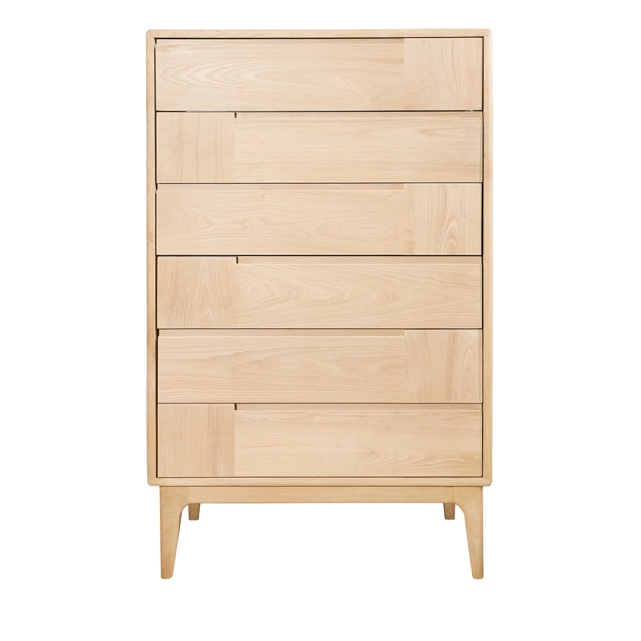 Dovetail Scandinavian Cream White Six-Drawer Dresser - Main view