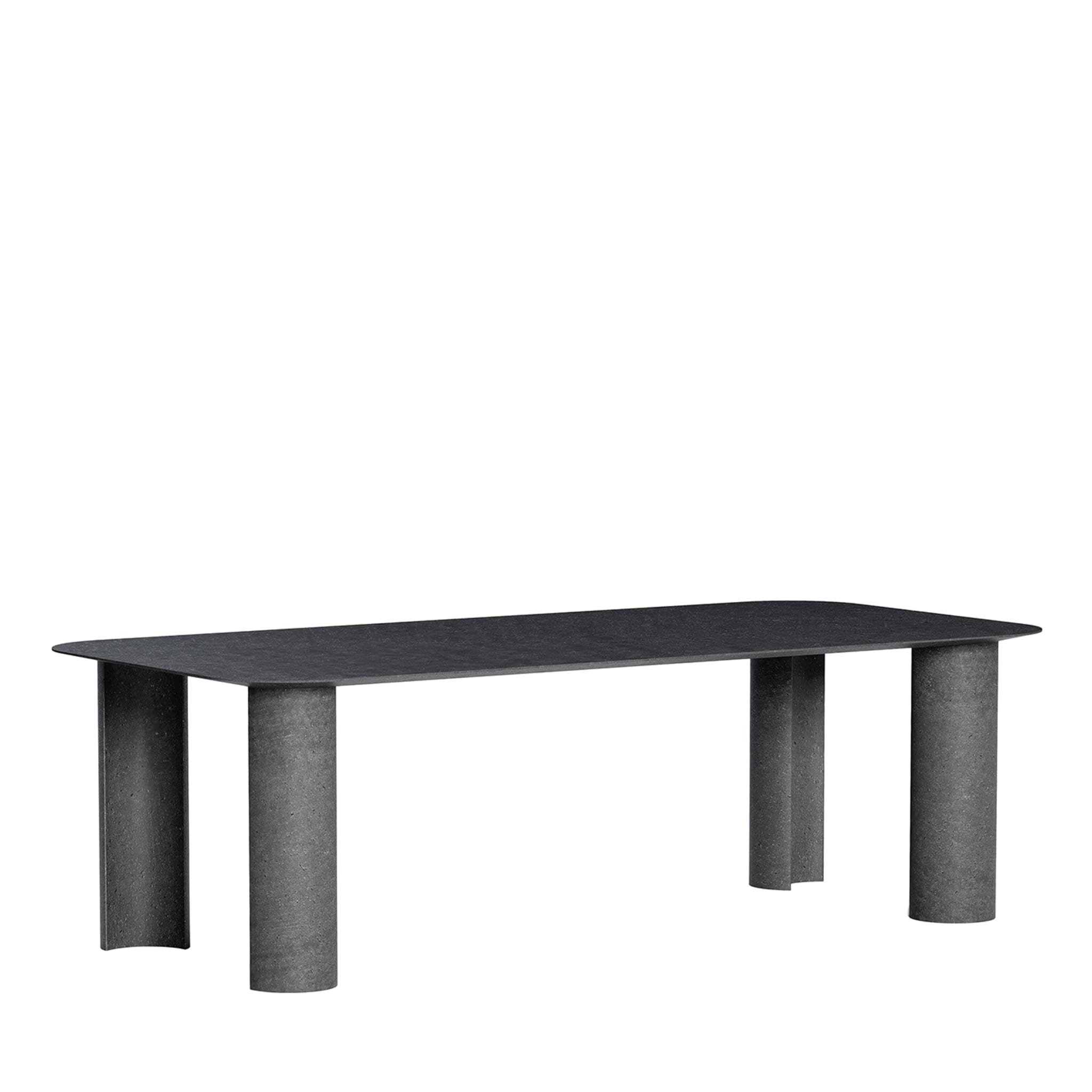 Moon Phase Black Rectangular Outdoor Table - Main view