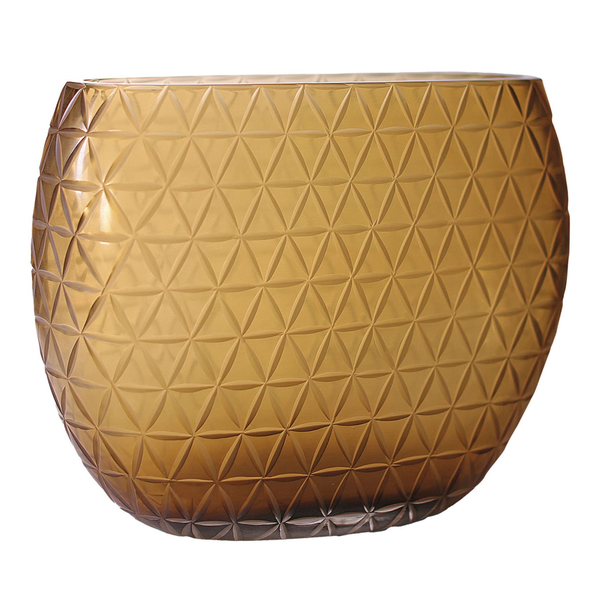 Miele Vaso geometrico in vetro di Murano  - Vista principale