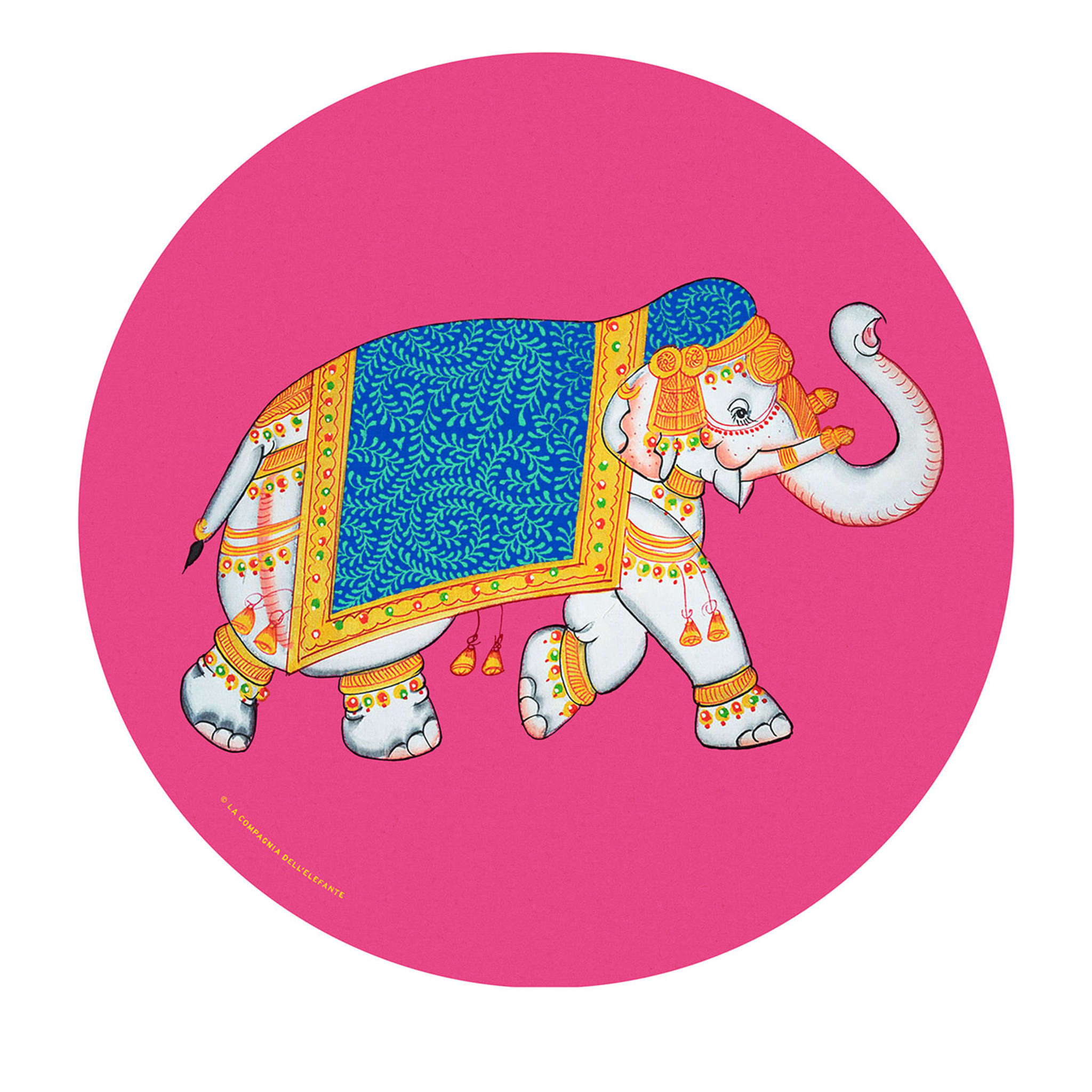 Elephant Set of 2 Pink Placemats - Main view