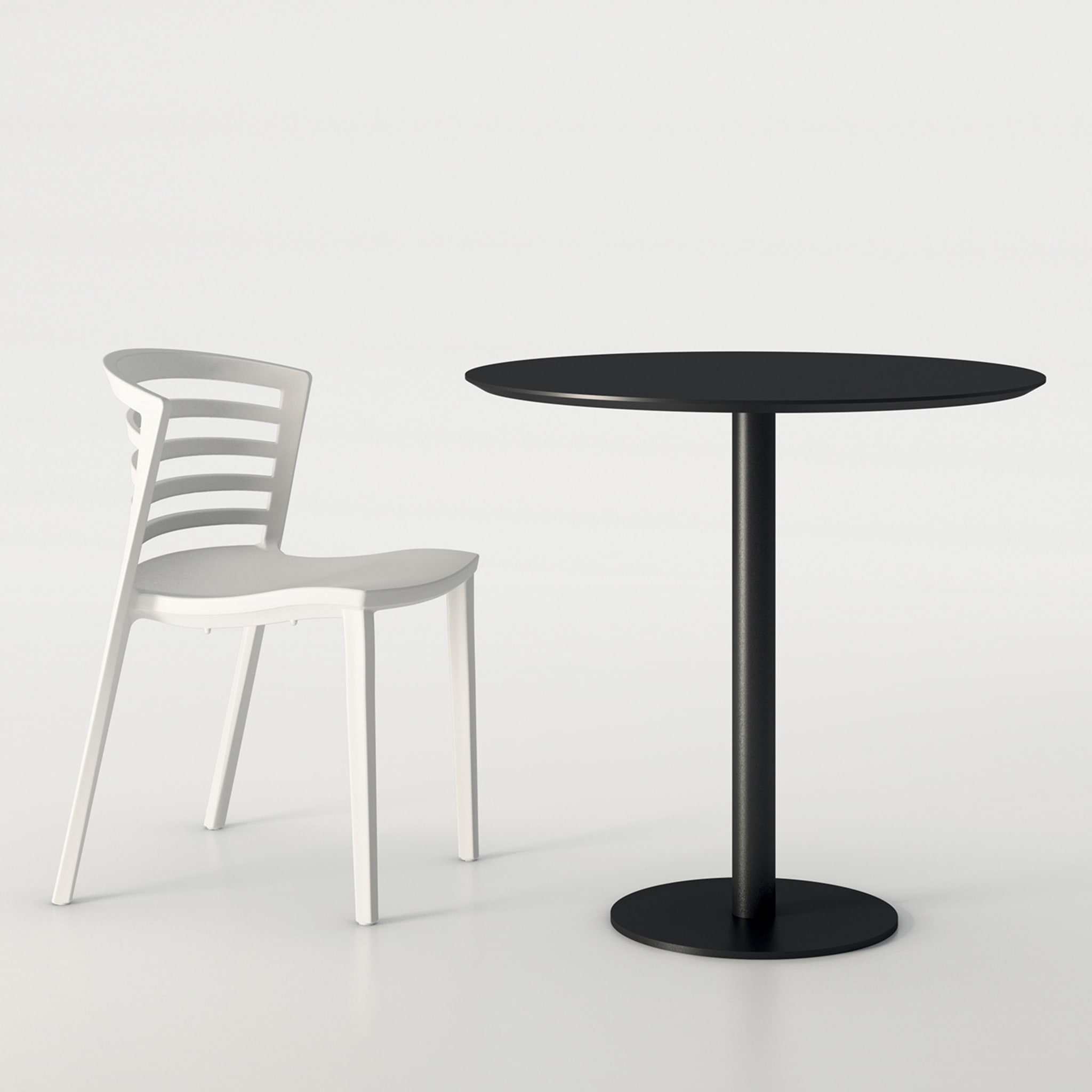 Mediolanum Round Black  Bistro Table by Studio Ideazione - Alternative view 1