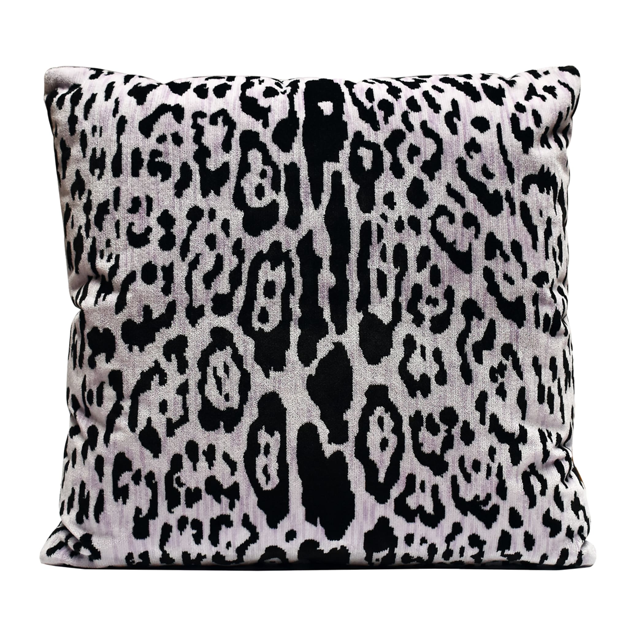 Leopard Velvet Peony Cushion - Main view