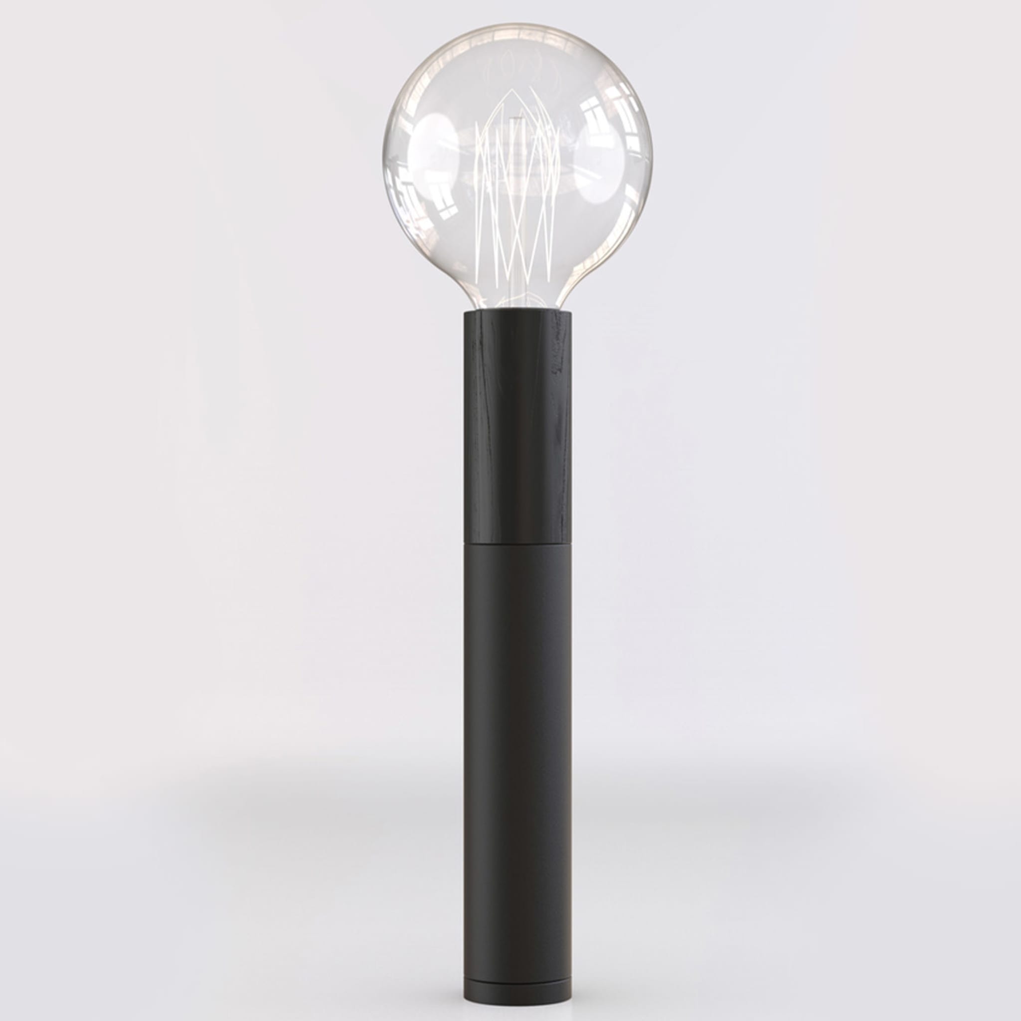 ED030 Black Wood and Black Table Lamp - Alternative view 2