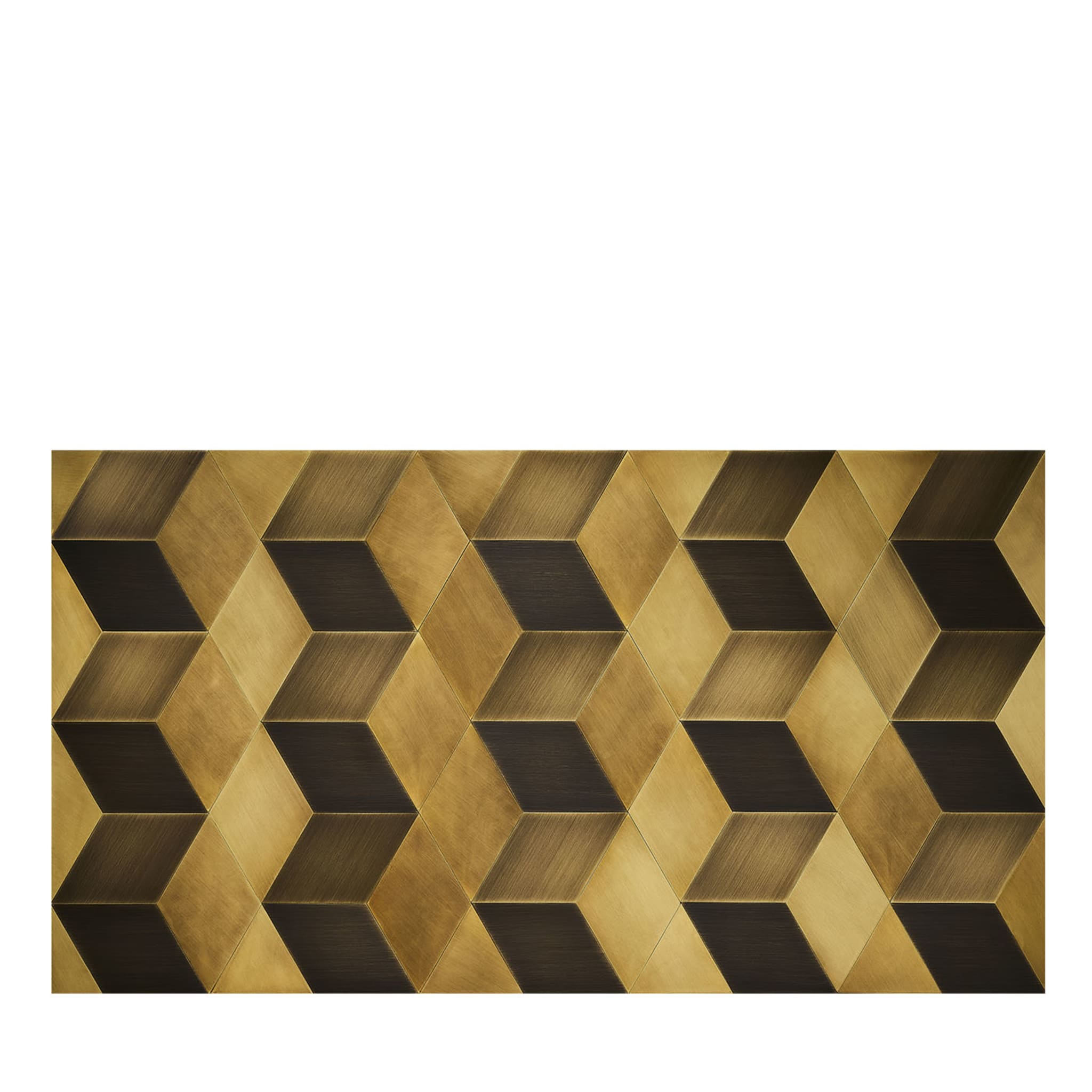 Luce 3D Set of 15 Satin Burnished-Brass Tiles  - Main view