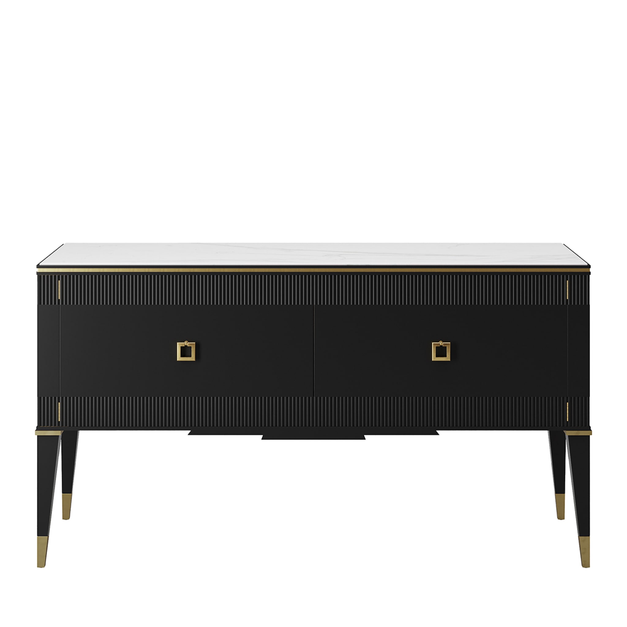 Thousand Lines Deco Black Sideboard - Main view