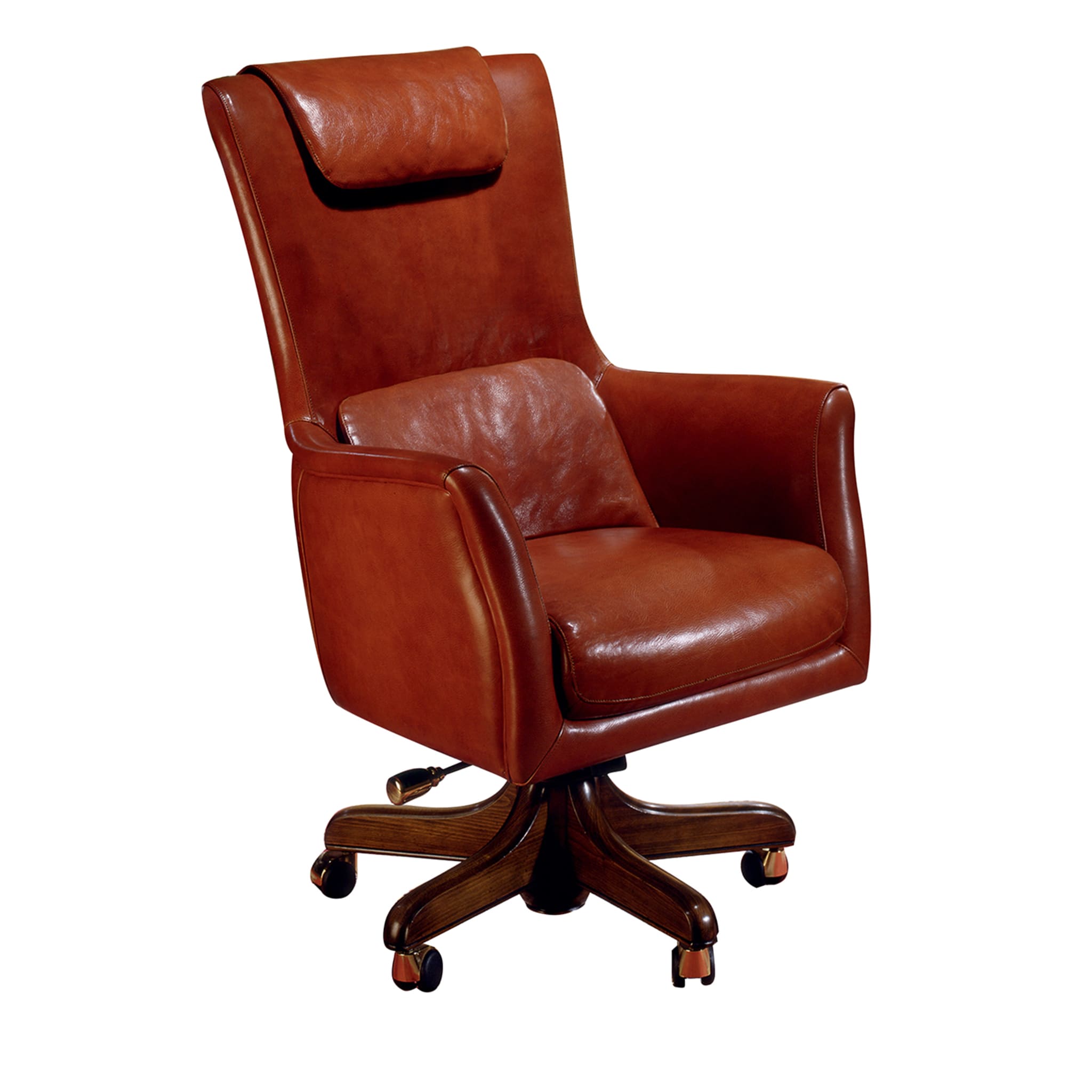 Brown Leather Armchair - Main view