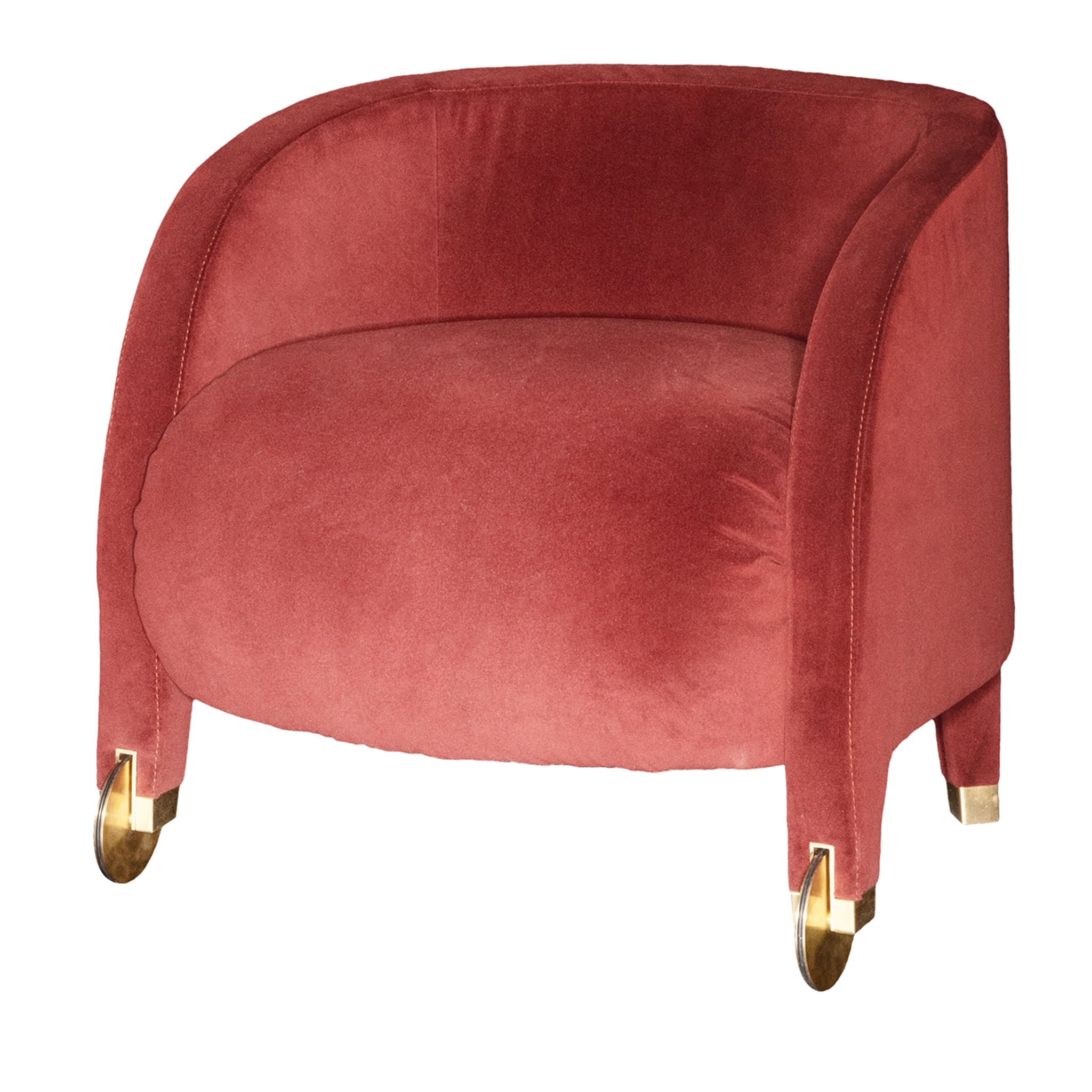 Adele Red Armchair by Dainelli Studio - Main view