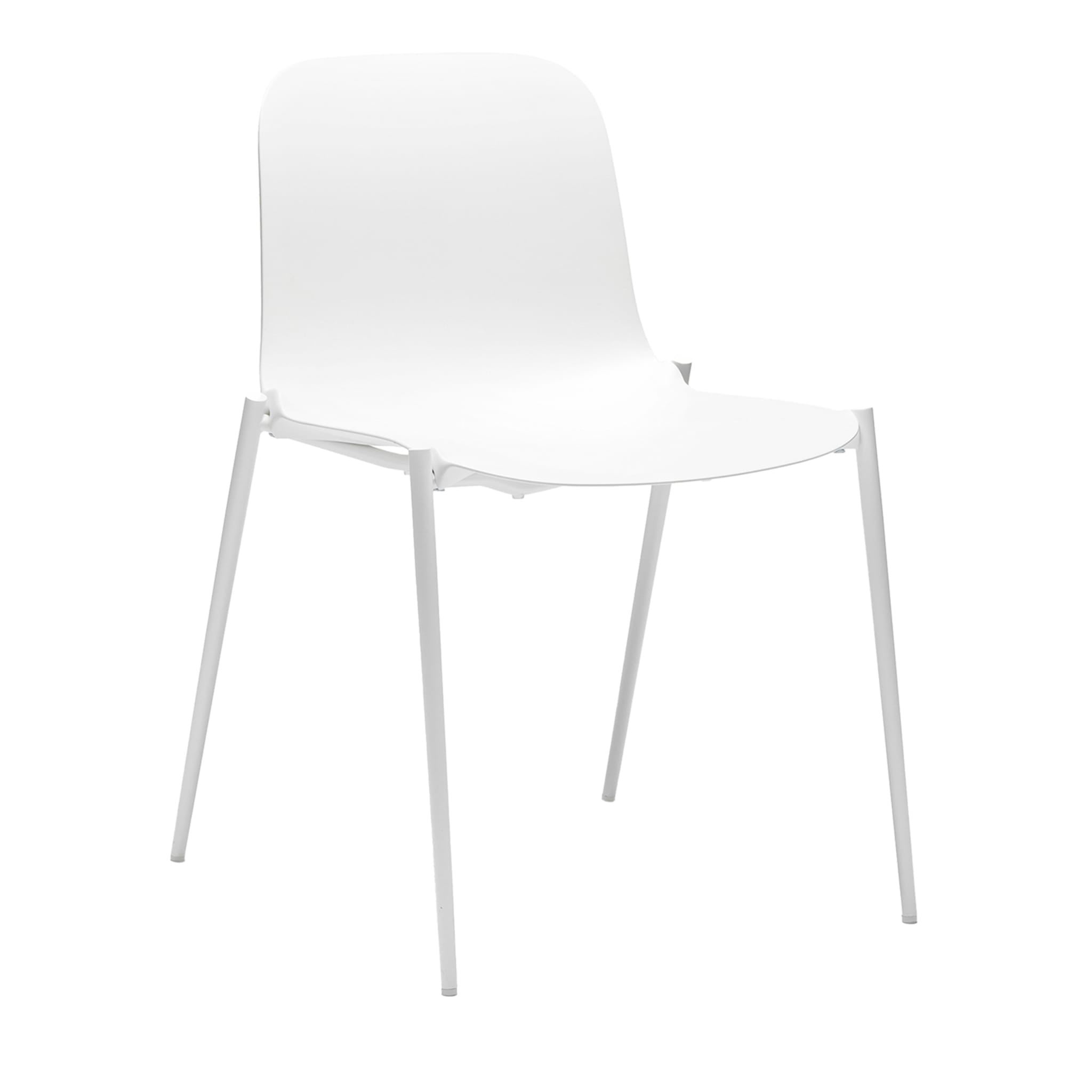 Set of 2 Dogo S White Chair by Roberto Paoli - Main view