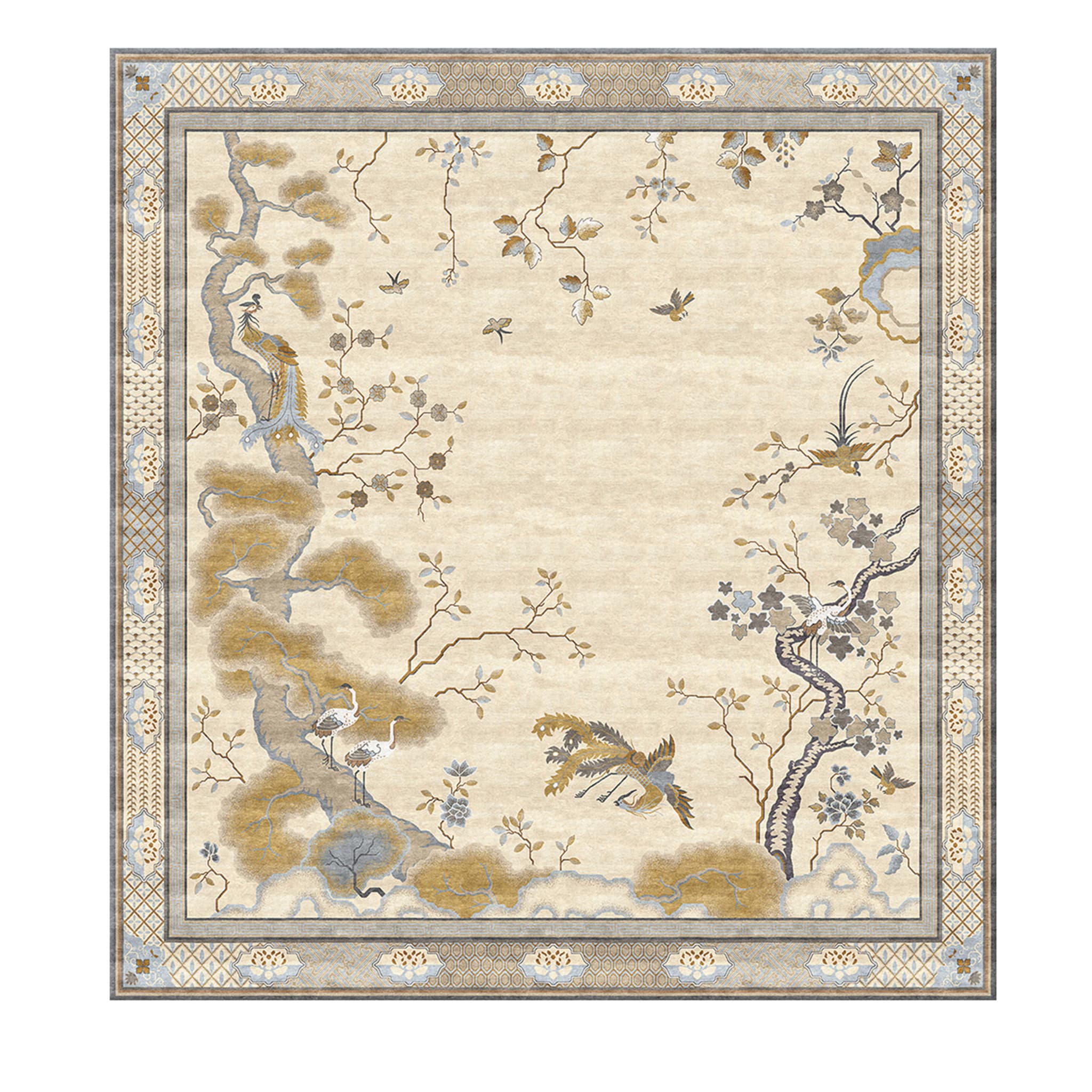 Chinoiserie Collection Chinese Phoenix Celeste Rug - Main view