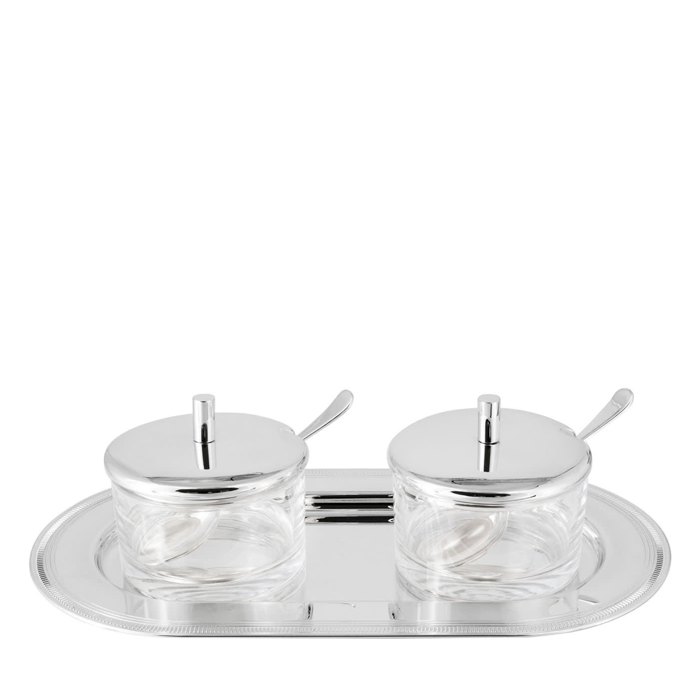 Breakfast Set of Toast Holder and 2 Jam Pots Greggio