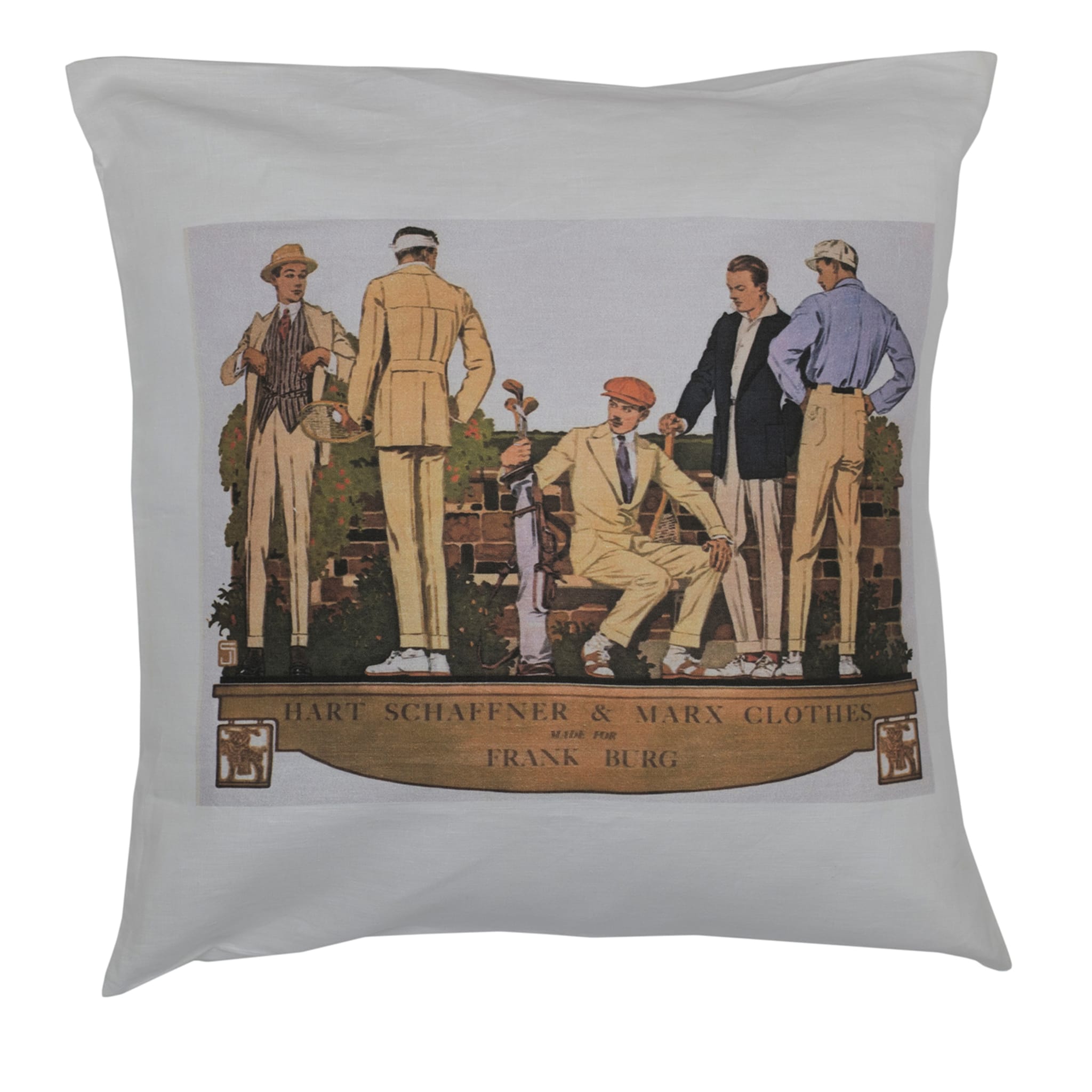 Gentlemen at the Golf Club cushion cover #2 - Main view