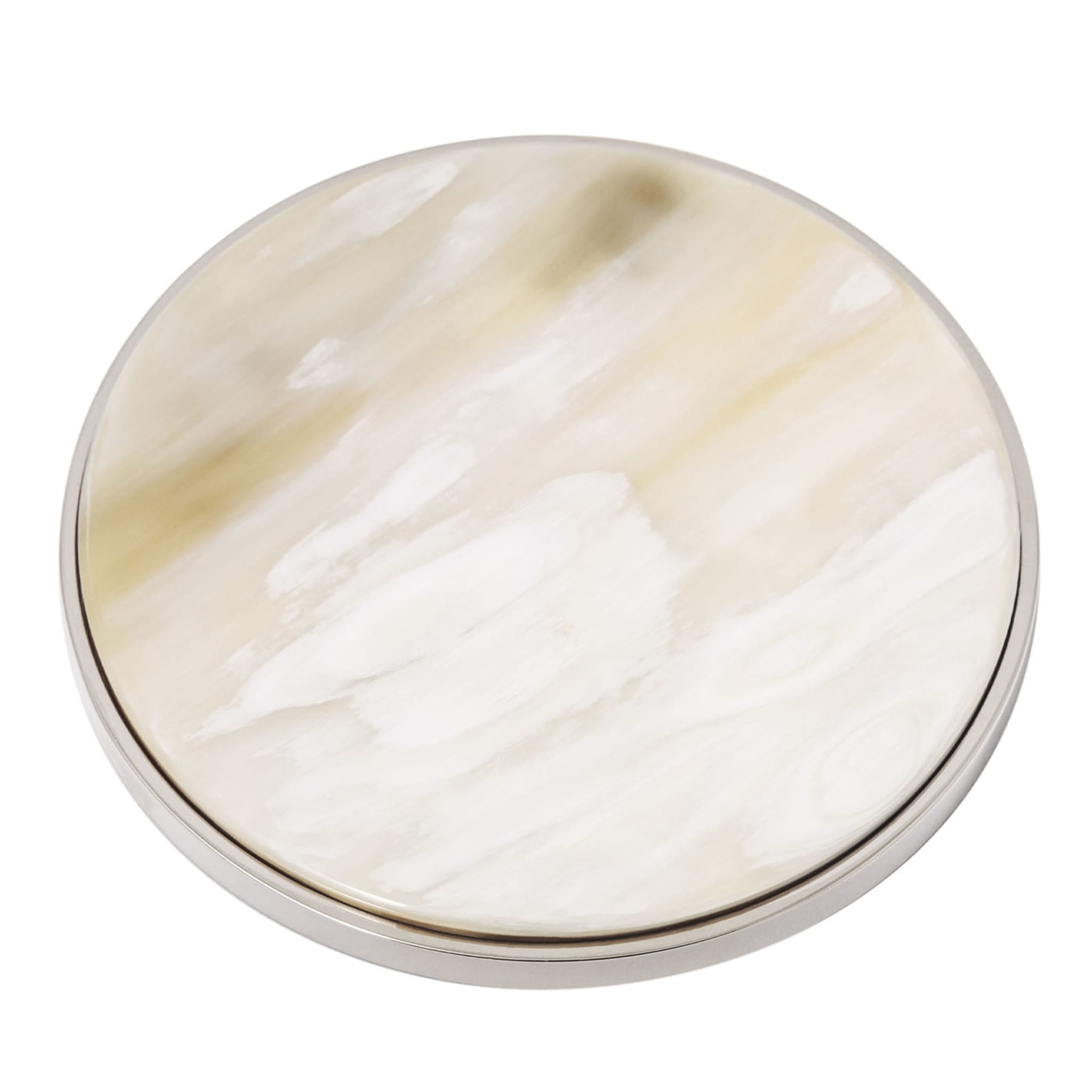 Natural White Blond Horn Coasters 6 pcs  - Main view