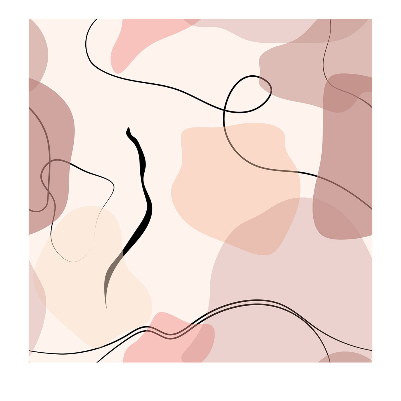 Abstract Rosè Wallpaper by Margherita Fanti - beWall