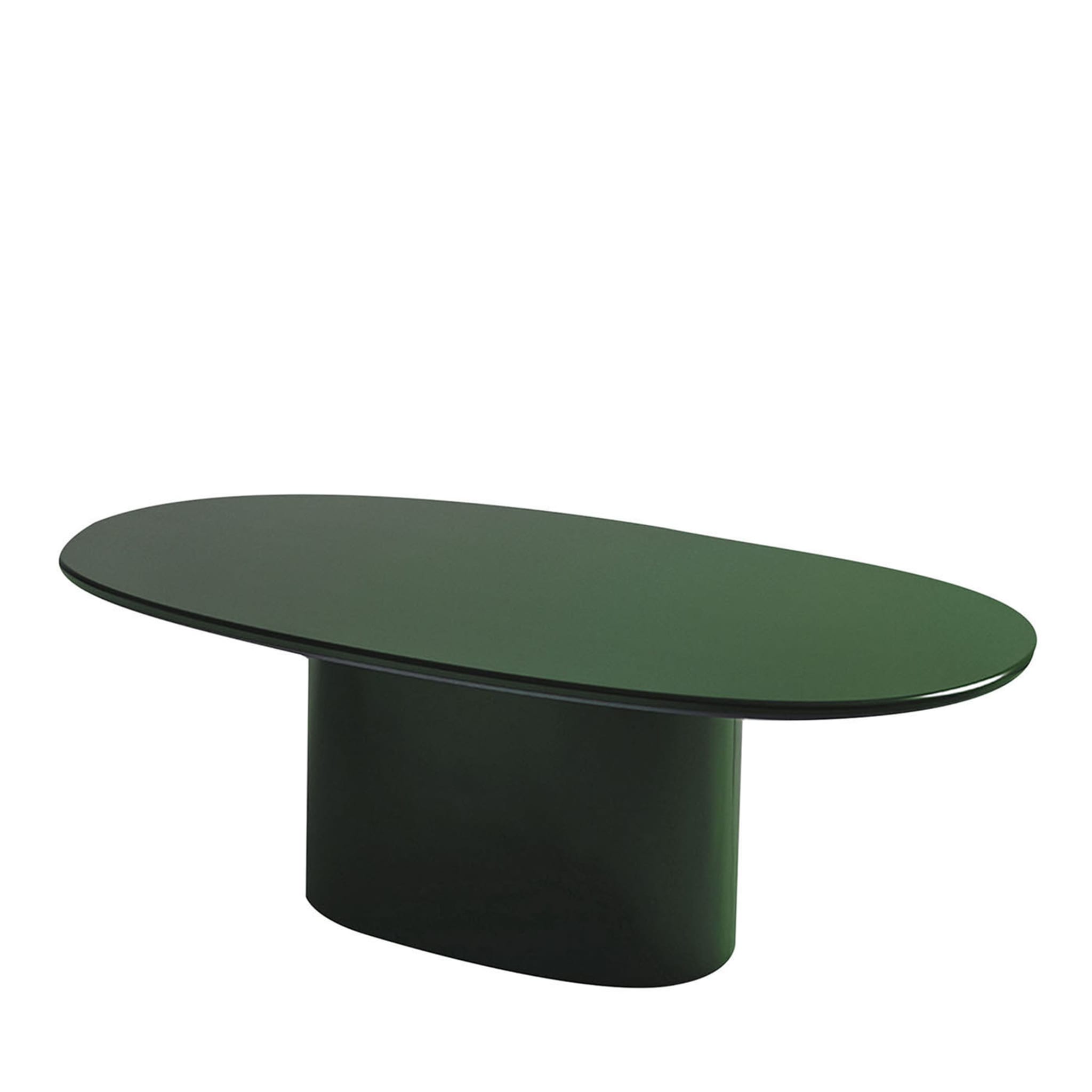 Table de salle à manger ovale verte Oku par Federica Biasi - Vue principale