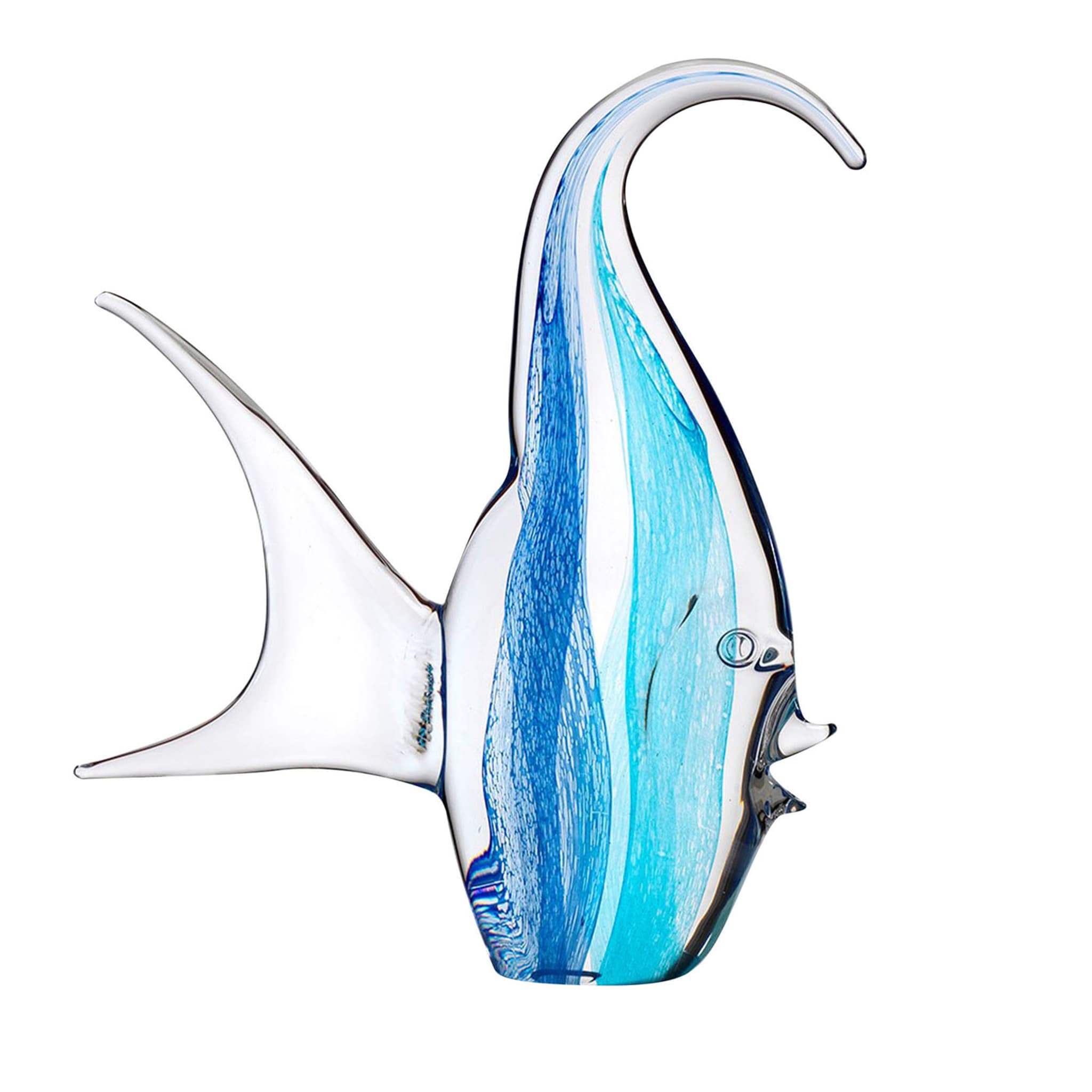 Fisch Amore Blau &amp; Aquamarin Skulptur - Hauptansicht
