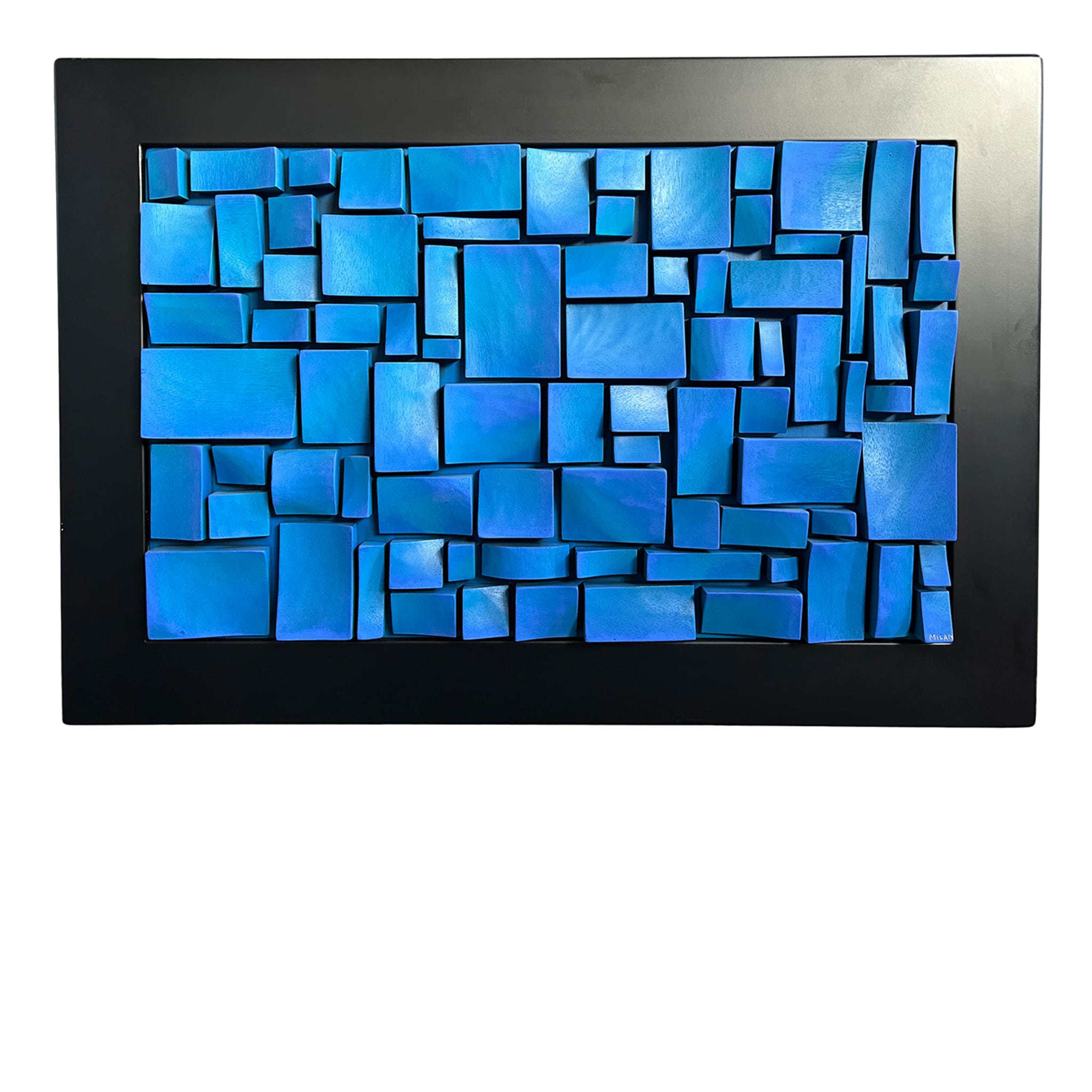 Mosaico Blue Low-Relief Panel - Main view