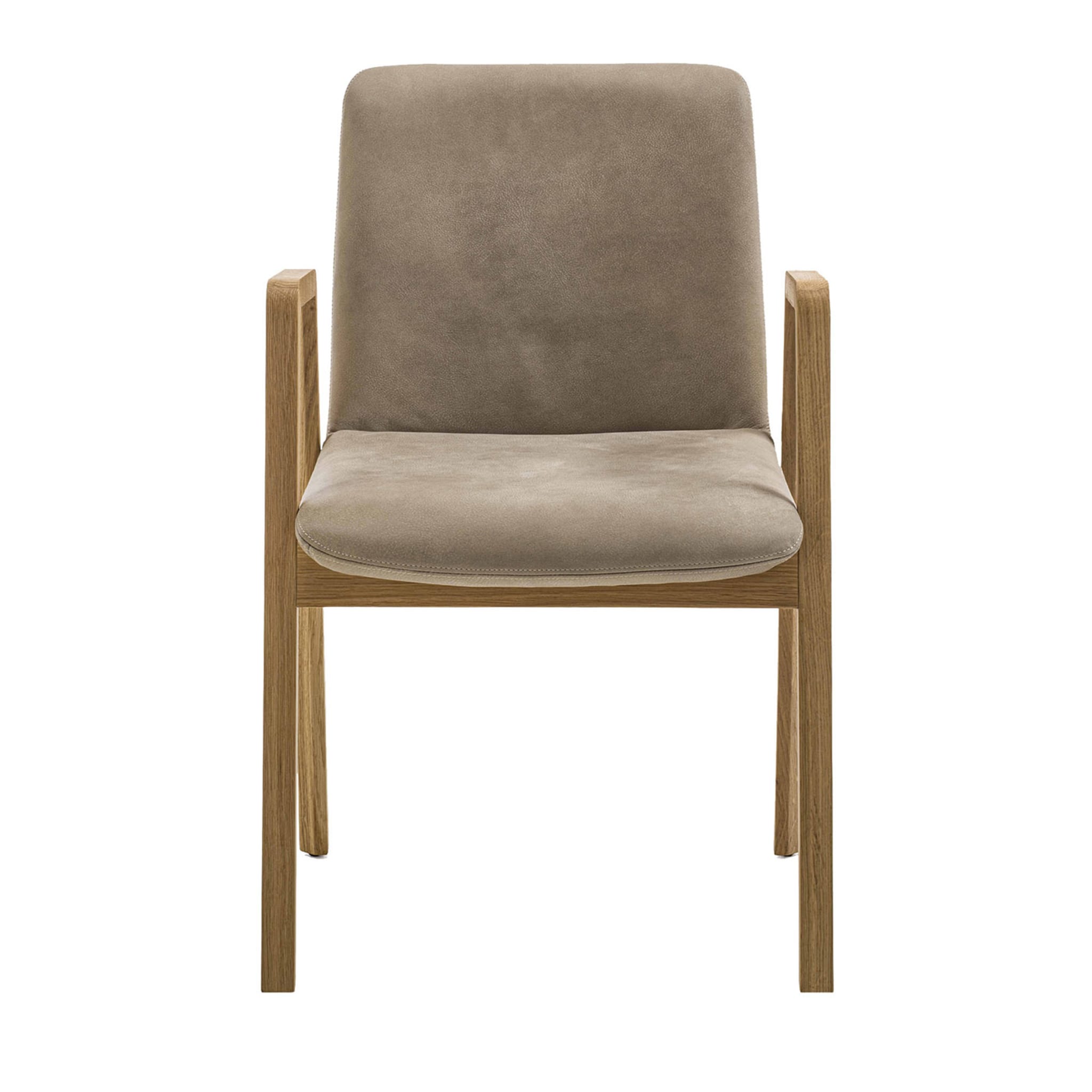 Noblé Brown Chair With Arms by Giuliano & Gabriele Cappelletti - Main view
