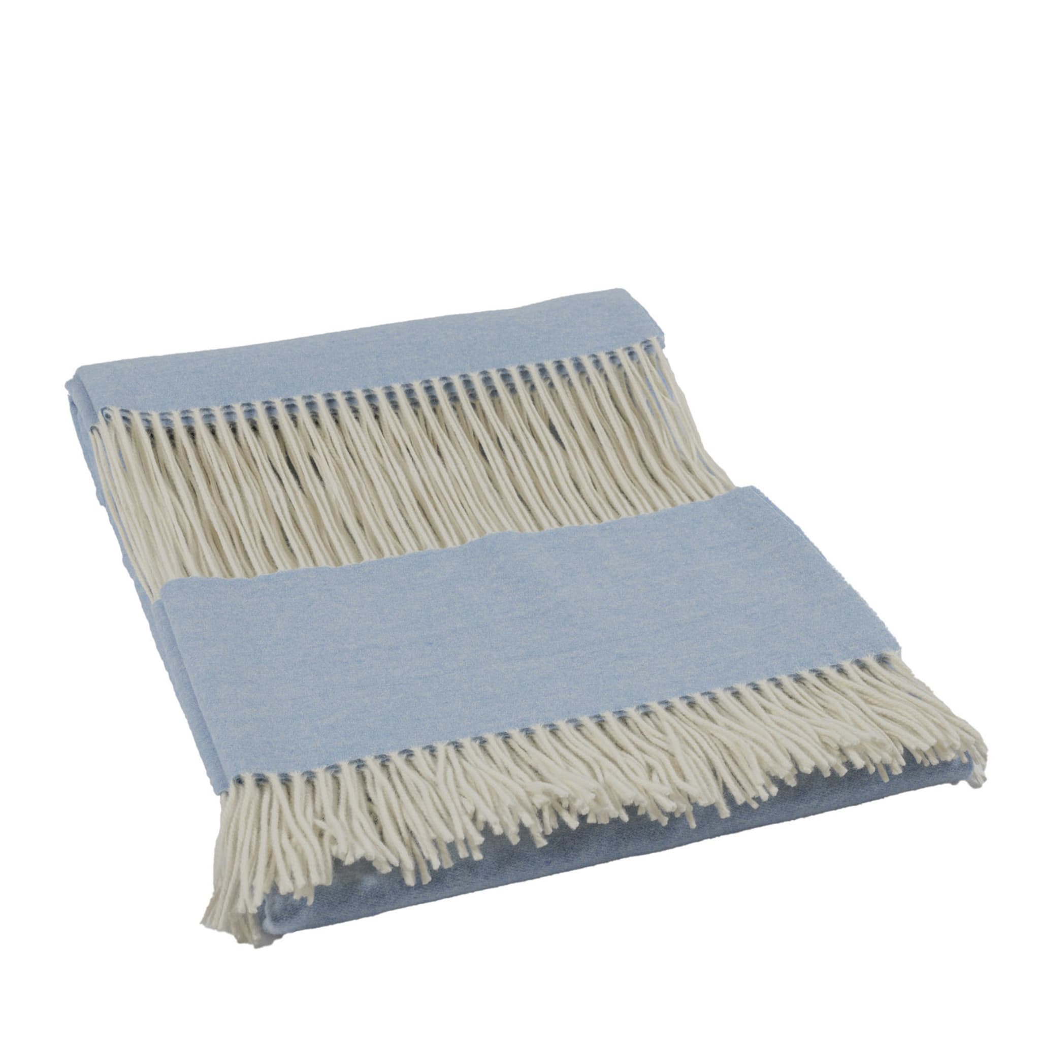 Defilé Fringed Azure Small Blanket - Main view