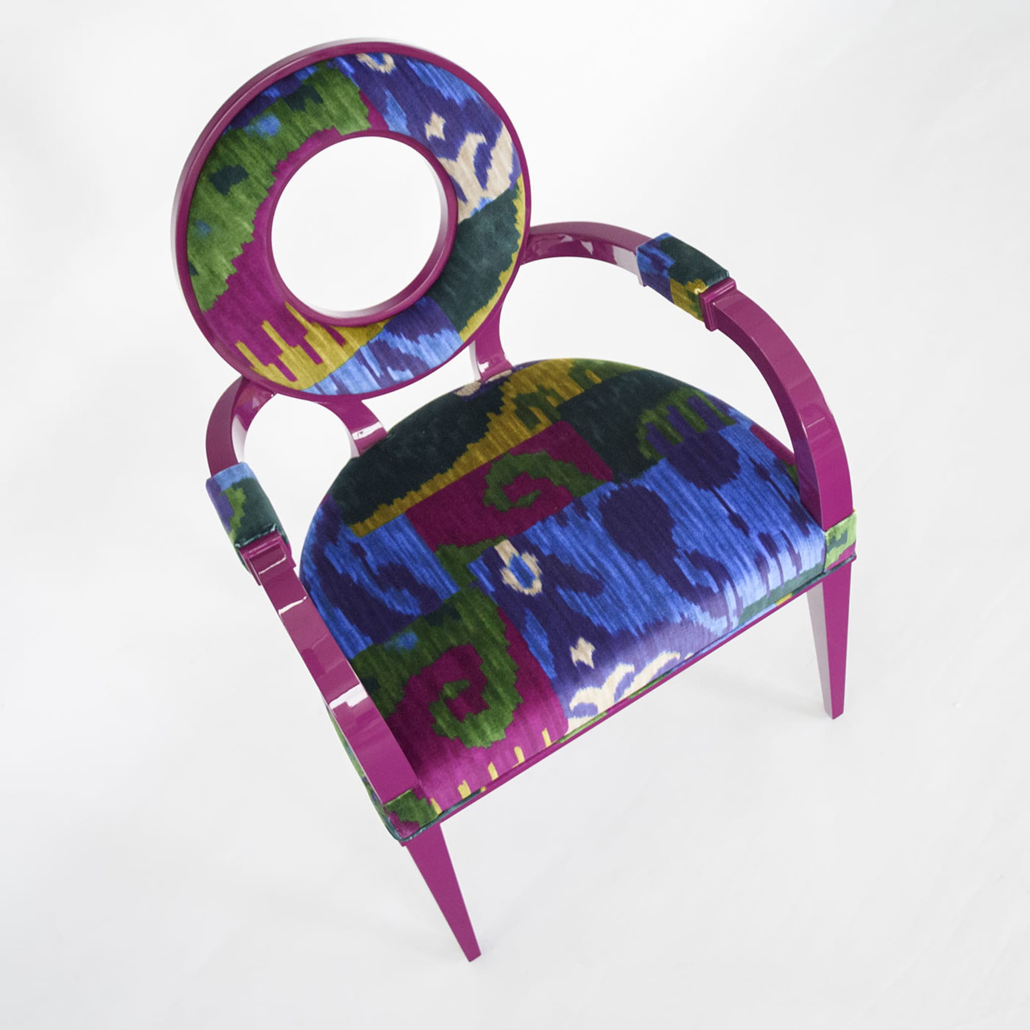 New Moon Magenta Chair With Armrests - Alternative view 1