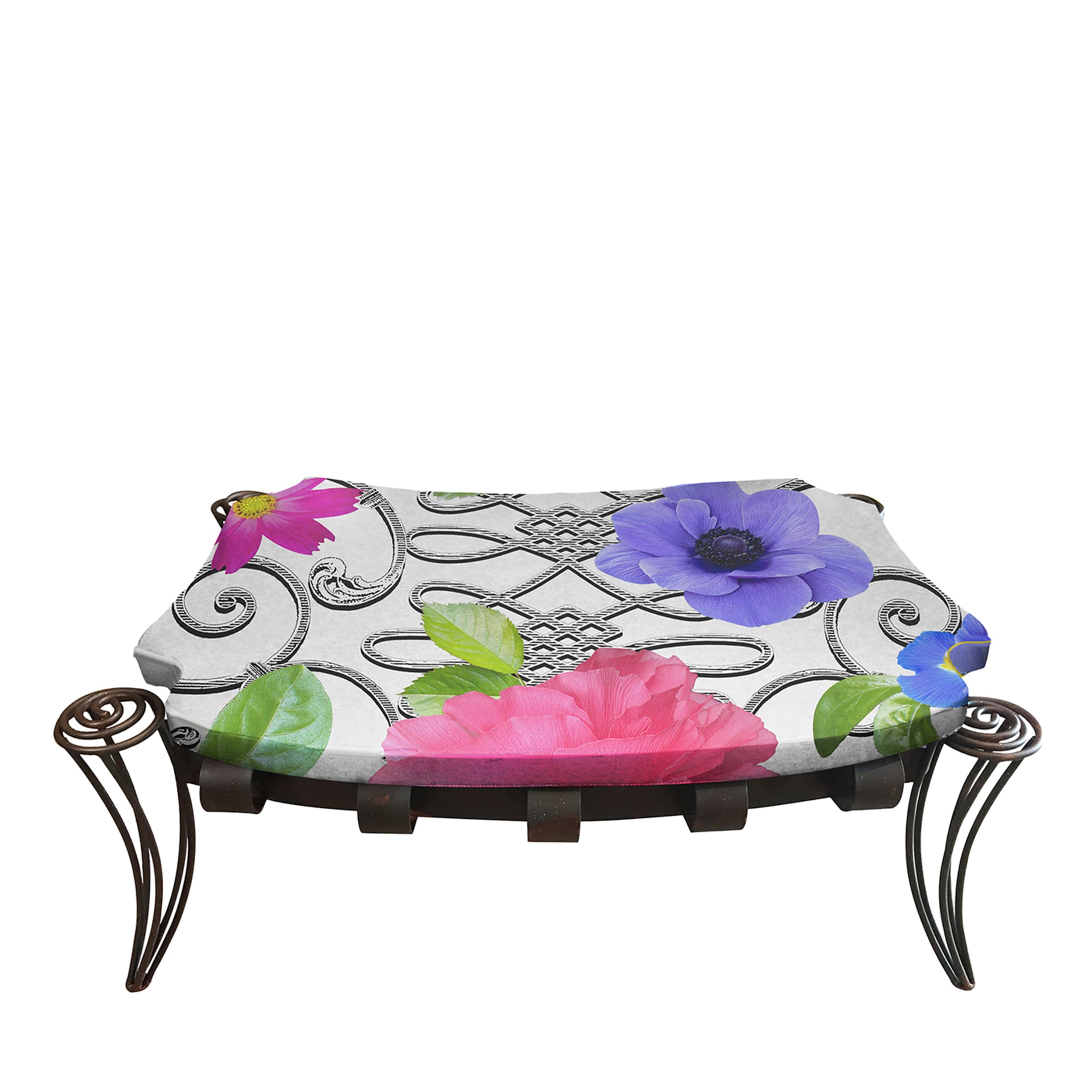 Opus Summer White Flower pouf by Carlo Rampazzi - Main view