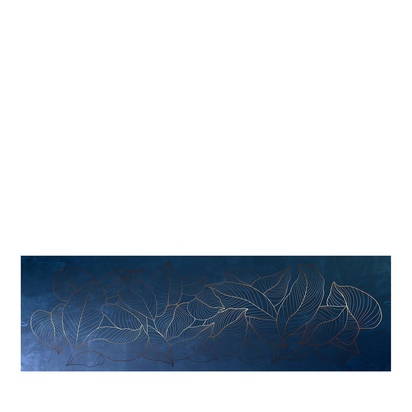 Daùn Blue & Gold Wallpaper by Vita Paustian - beWall
