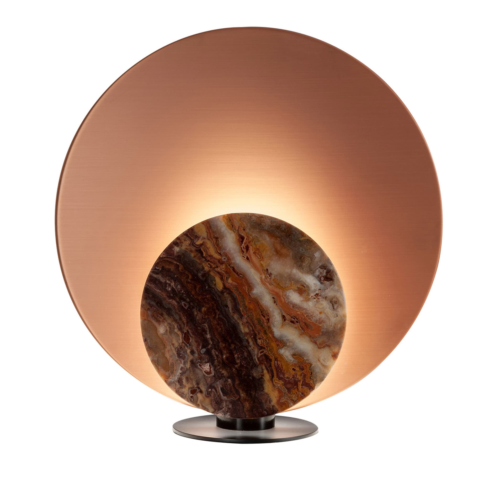 Clis Satin Copper and Purple Onyx Table Lamp - Main view