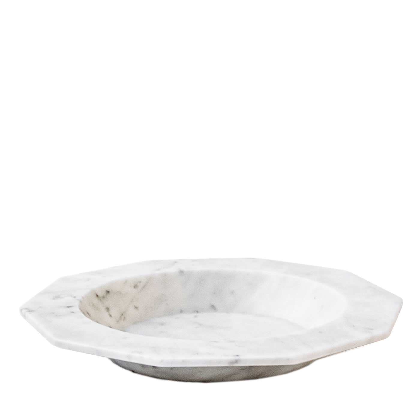 White Marble Soup Plate  - FiammettaV Home Collection
