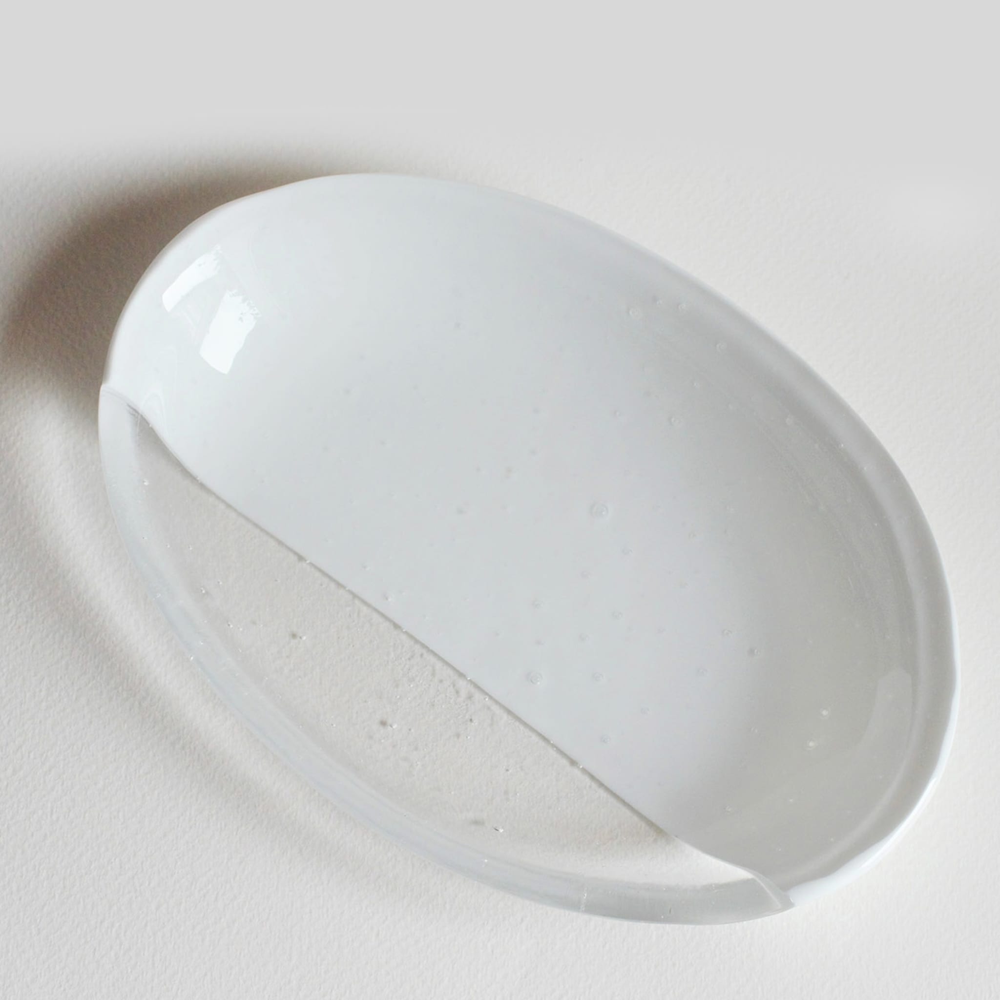 White and Clear Glass Serving Platter  - Alternative view 1