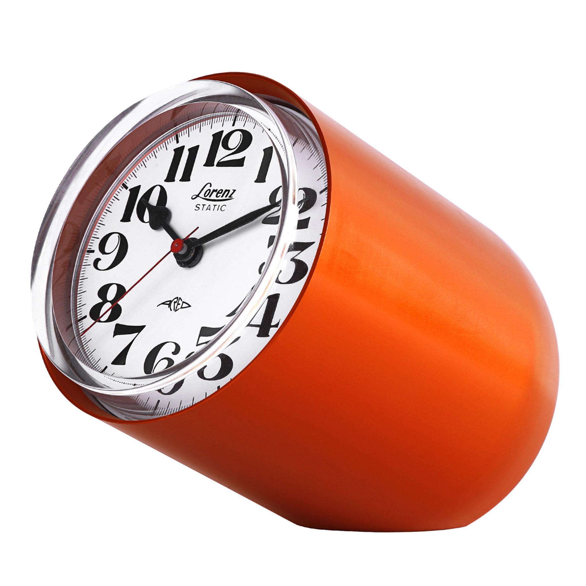 Static Orange Table Clock by Richard Sapper - Main view