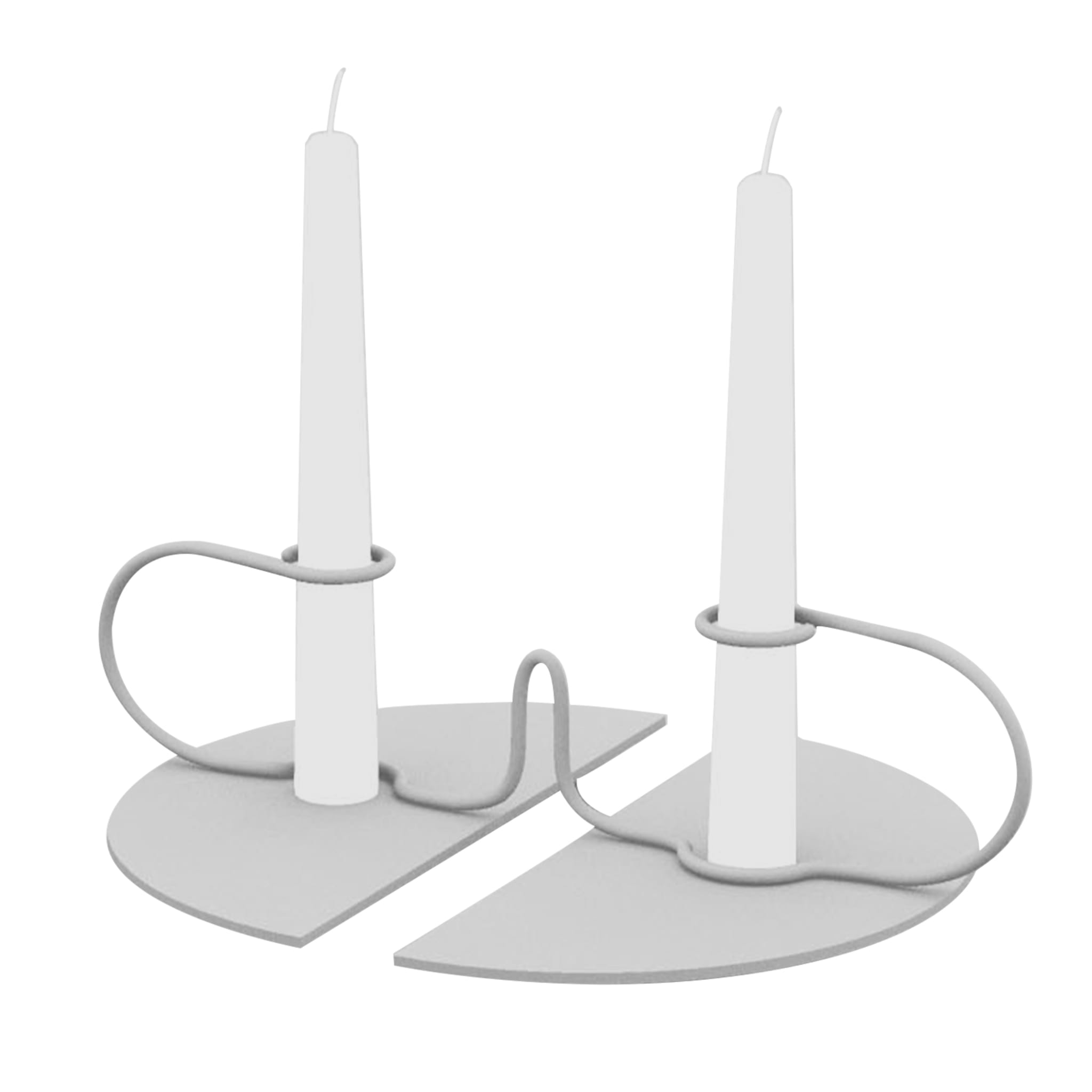 Attratti Weißer Kerzenständer - Hauptansicht