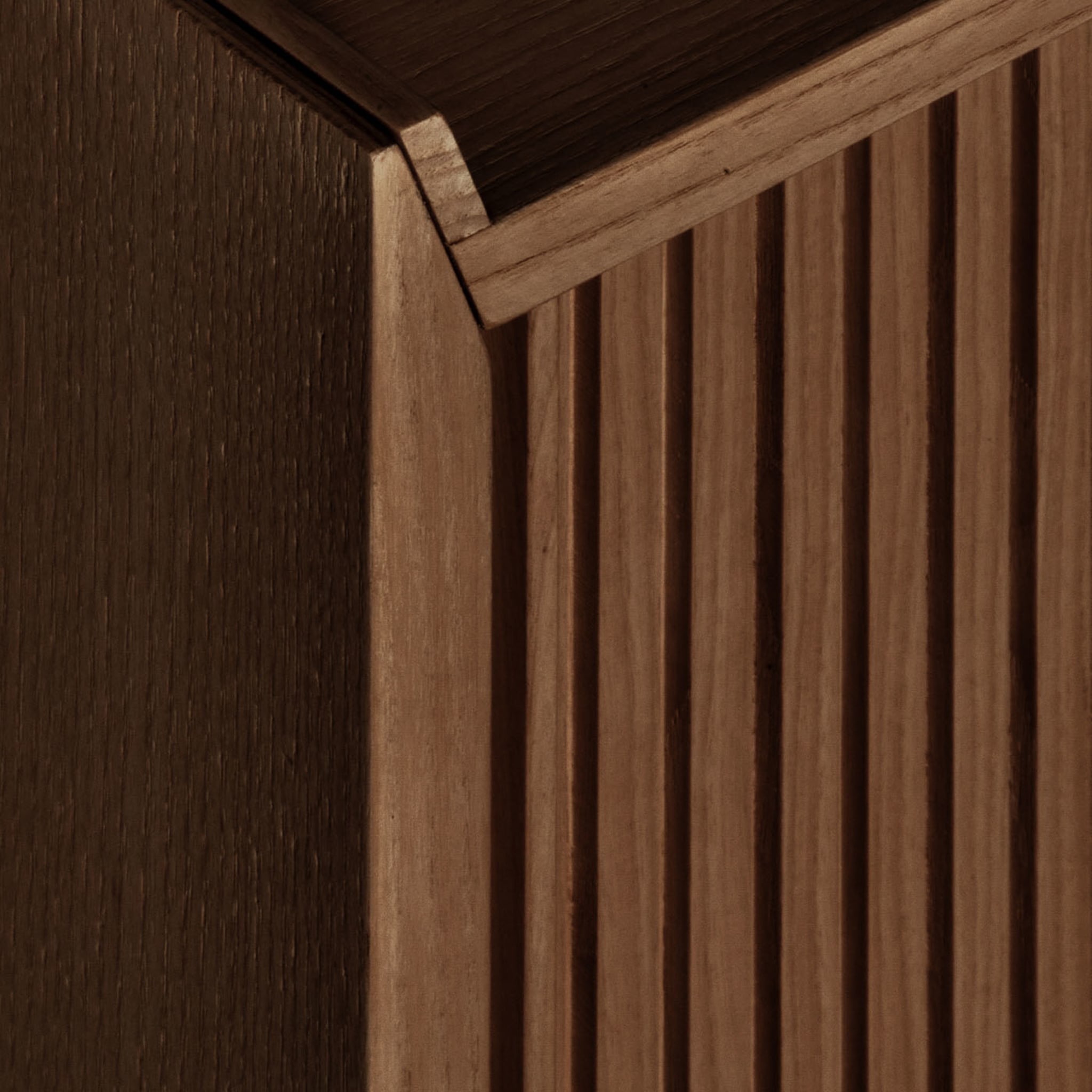 Sipario 2-Doors Low Brown Ash Sideboard - Alternative view 1