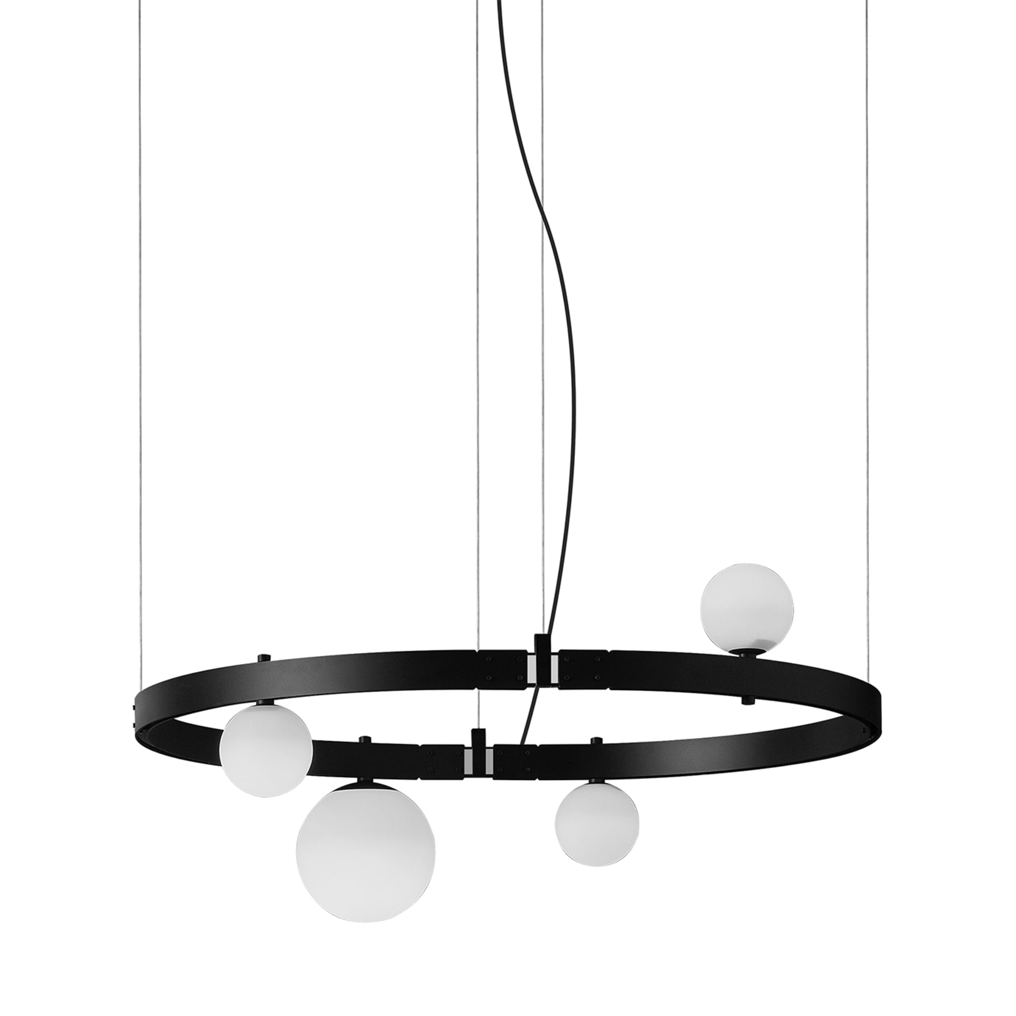 Stant 4-Light Large Circular Black Chandelier - Main view
