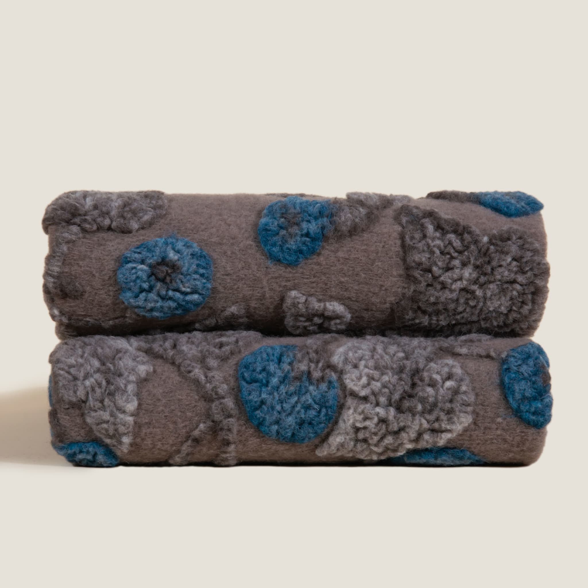 Armonia Blue Wool Blanket - Alternative view 2
