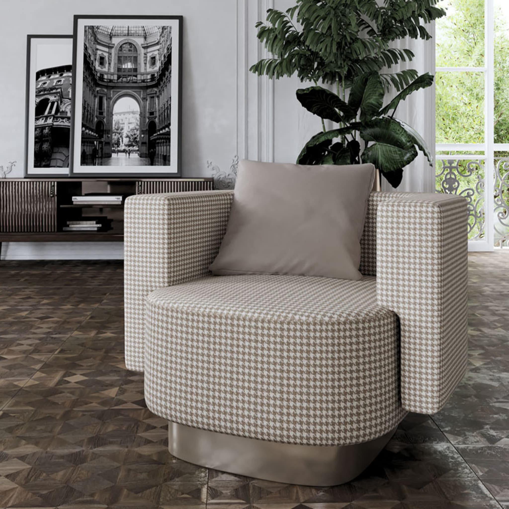  Italian Contemporary Lounge Upholstered Armchair  - Alternative view 4