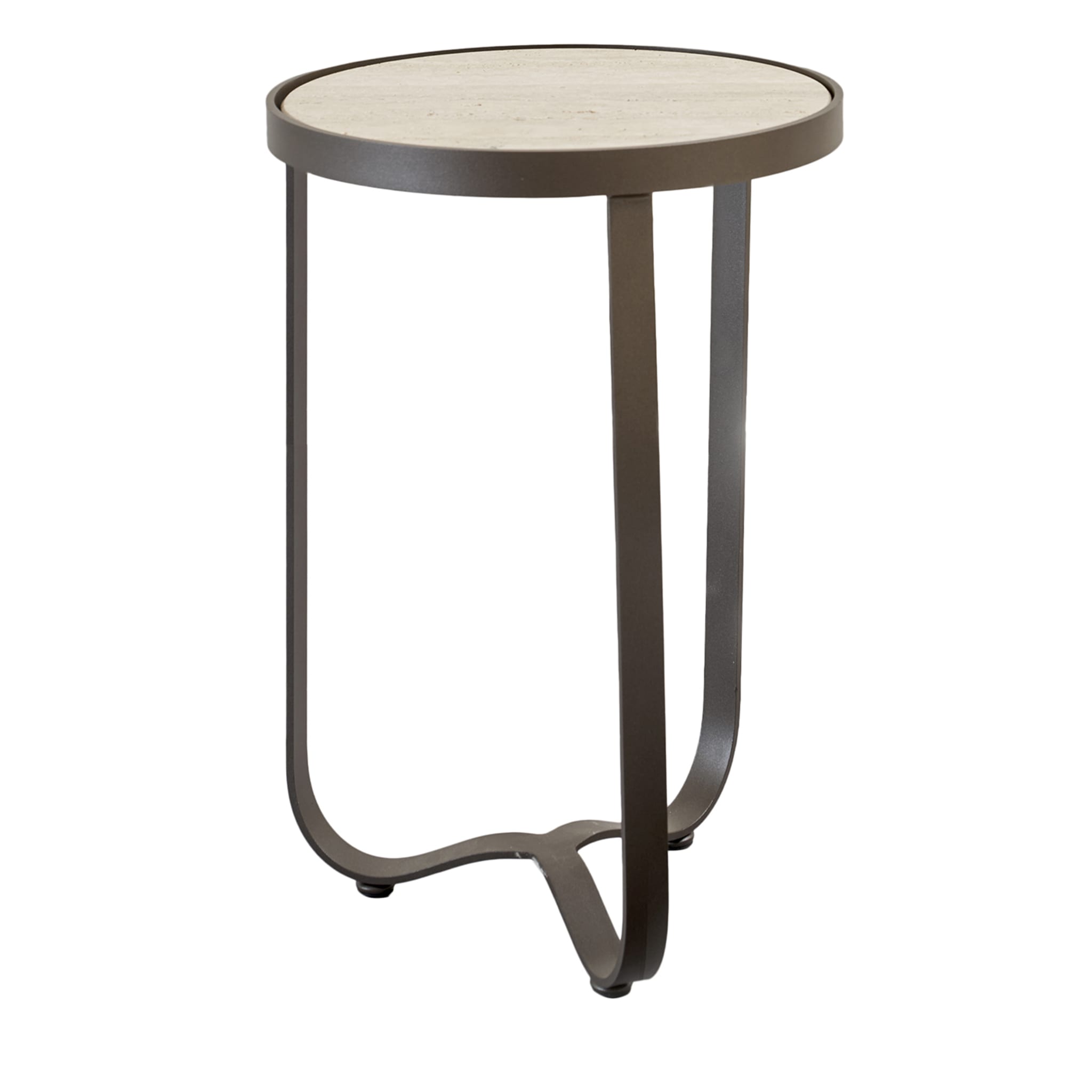 Table d'appoint ronde grise Amalfi par Studio 63 - Vue principale