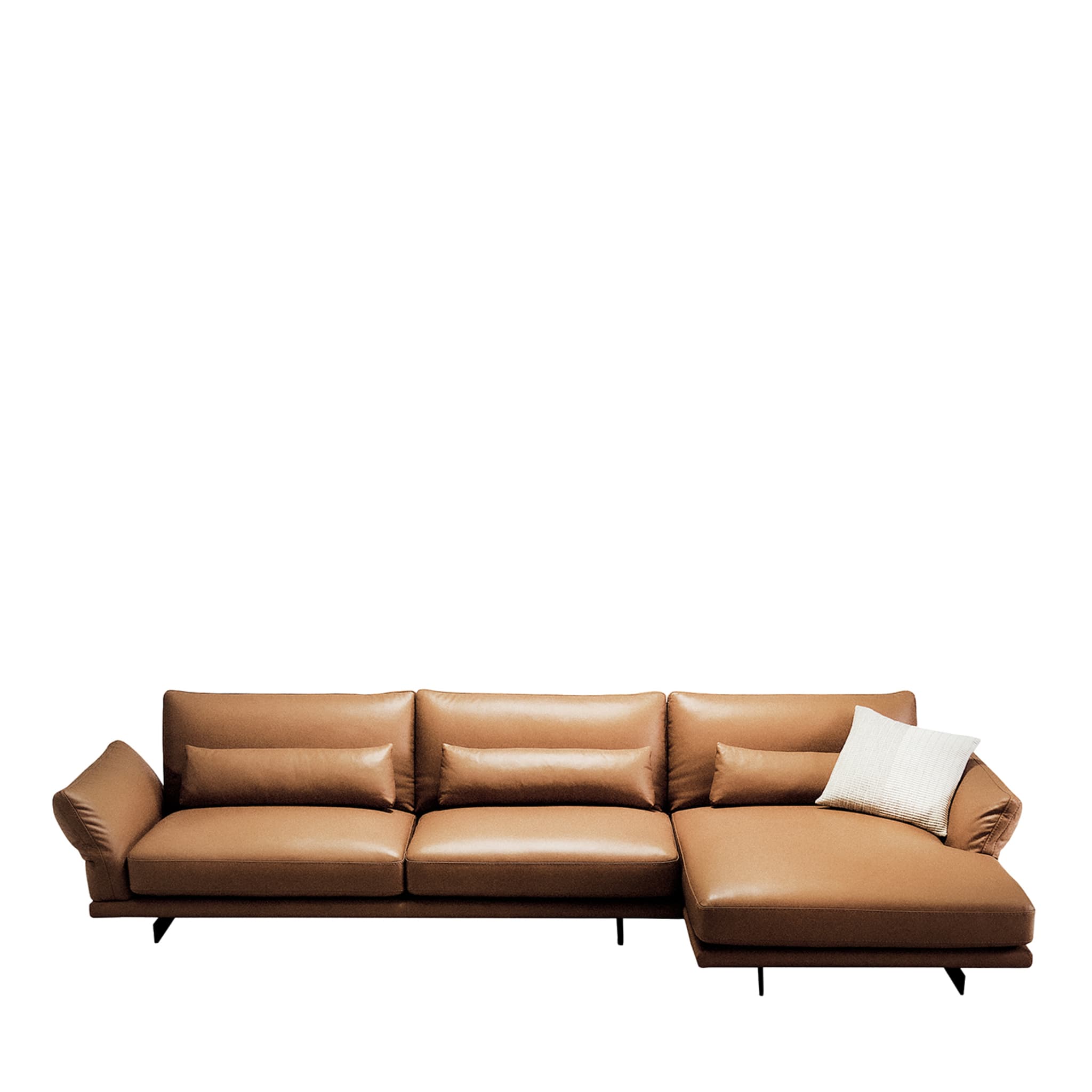 Beverly 3-Module Leather Sofa by Ludovica + Roberto Palomba - Main view