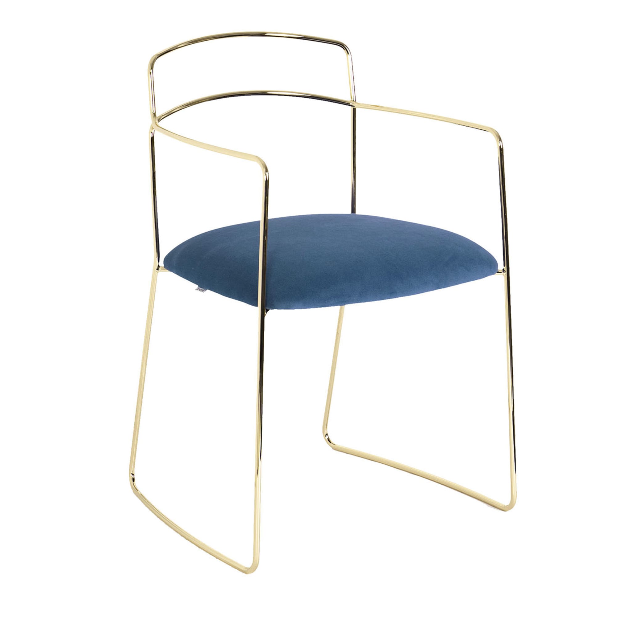 Seidecimi Gold Chair With Armrests - Main view