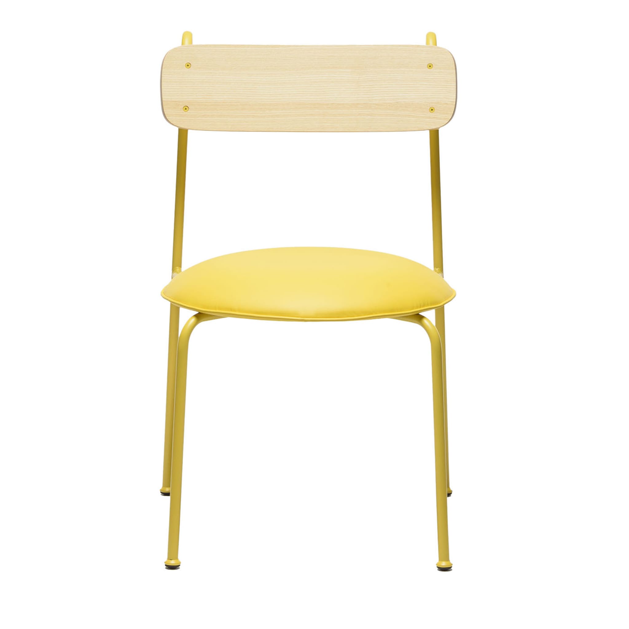 Lena S Yellow And Natural Ash Chair By Designerd - Main view