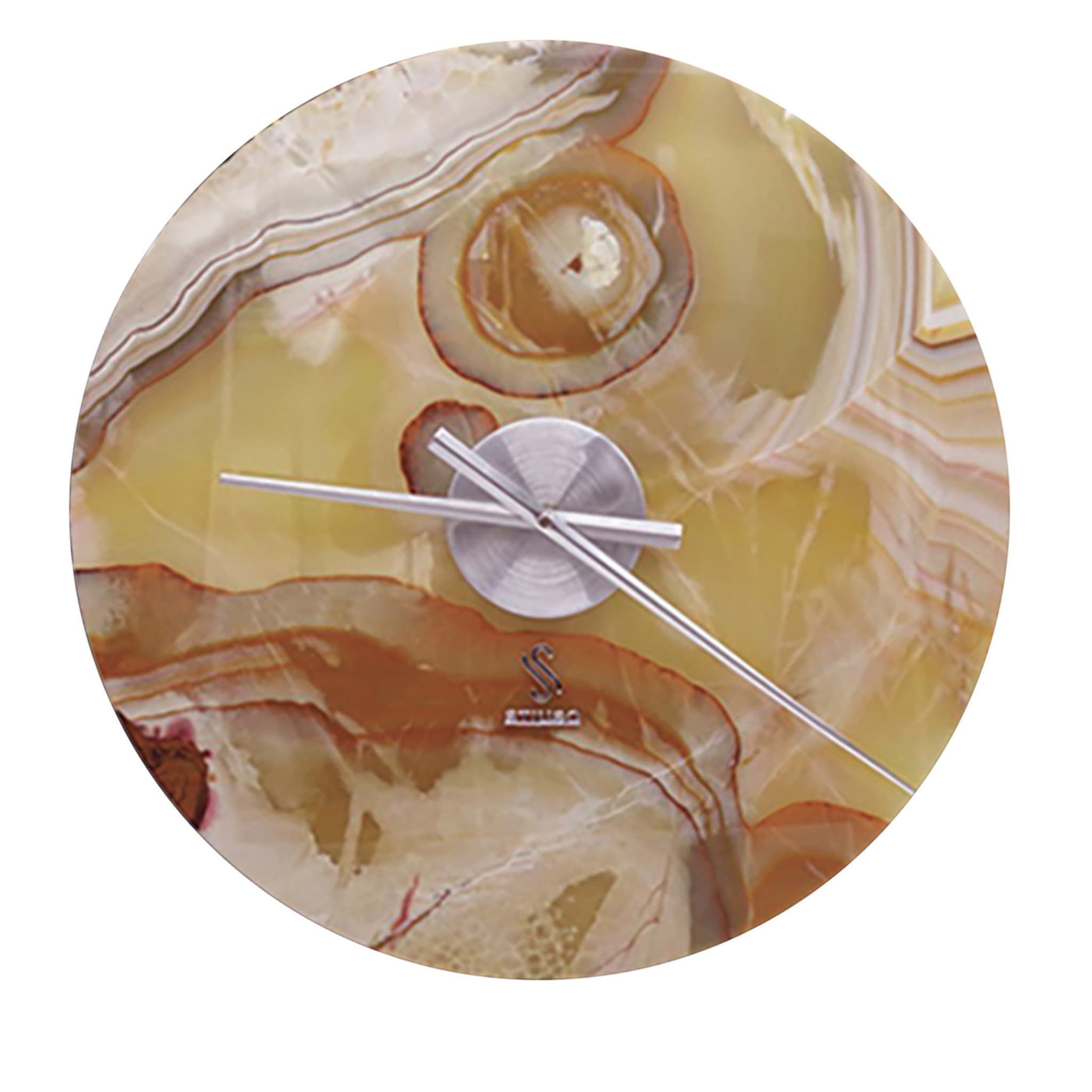 Horloge murale circulaire en onyx - Vue principale