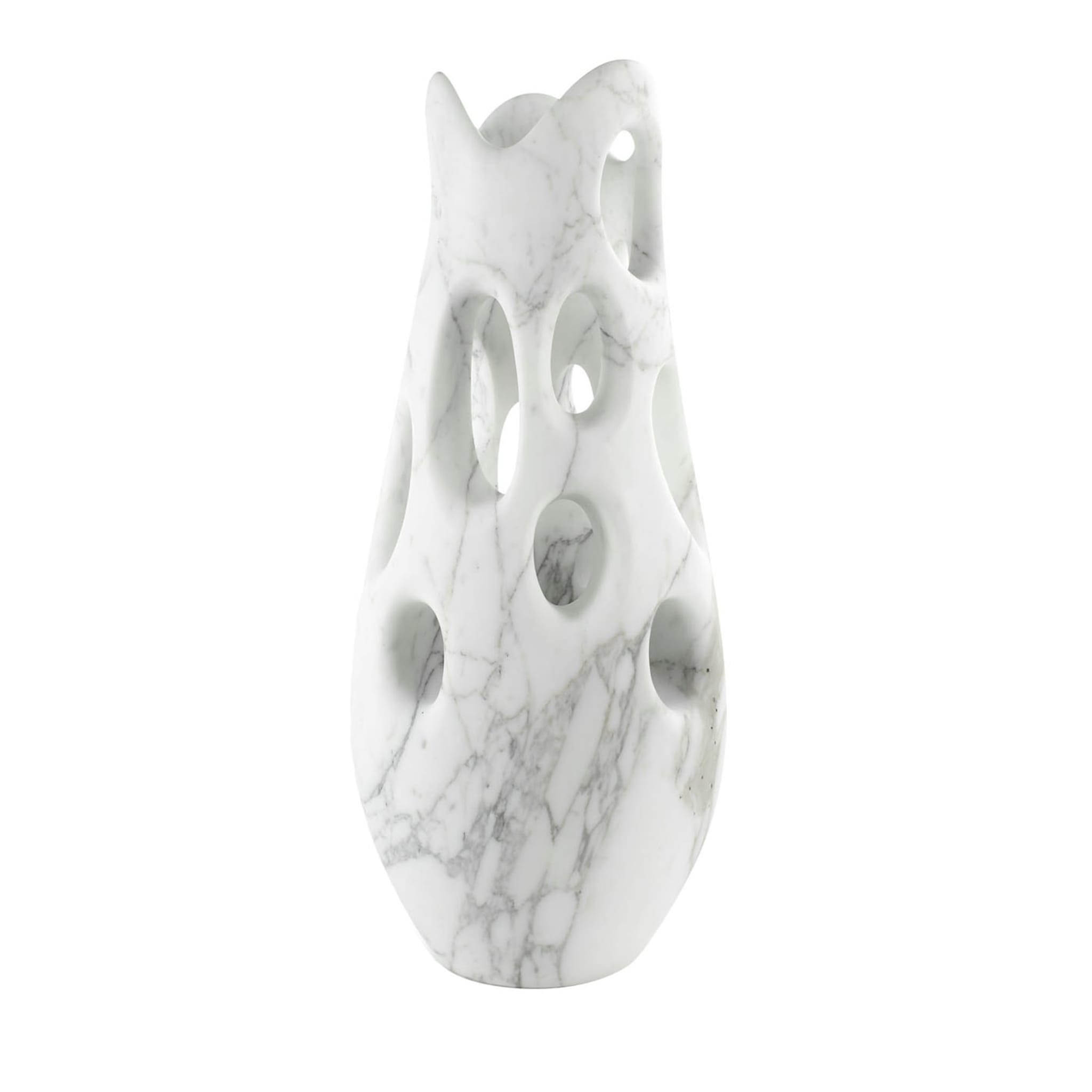 PV04 Vase en marbre Arabescato - Vue principale