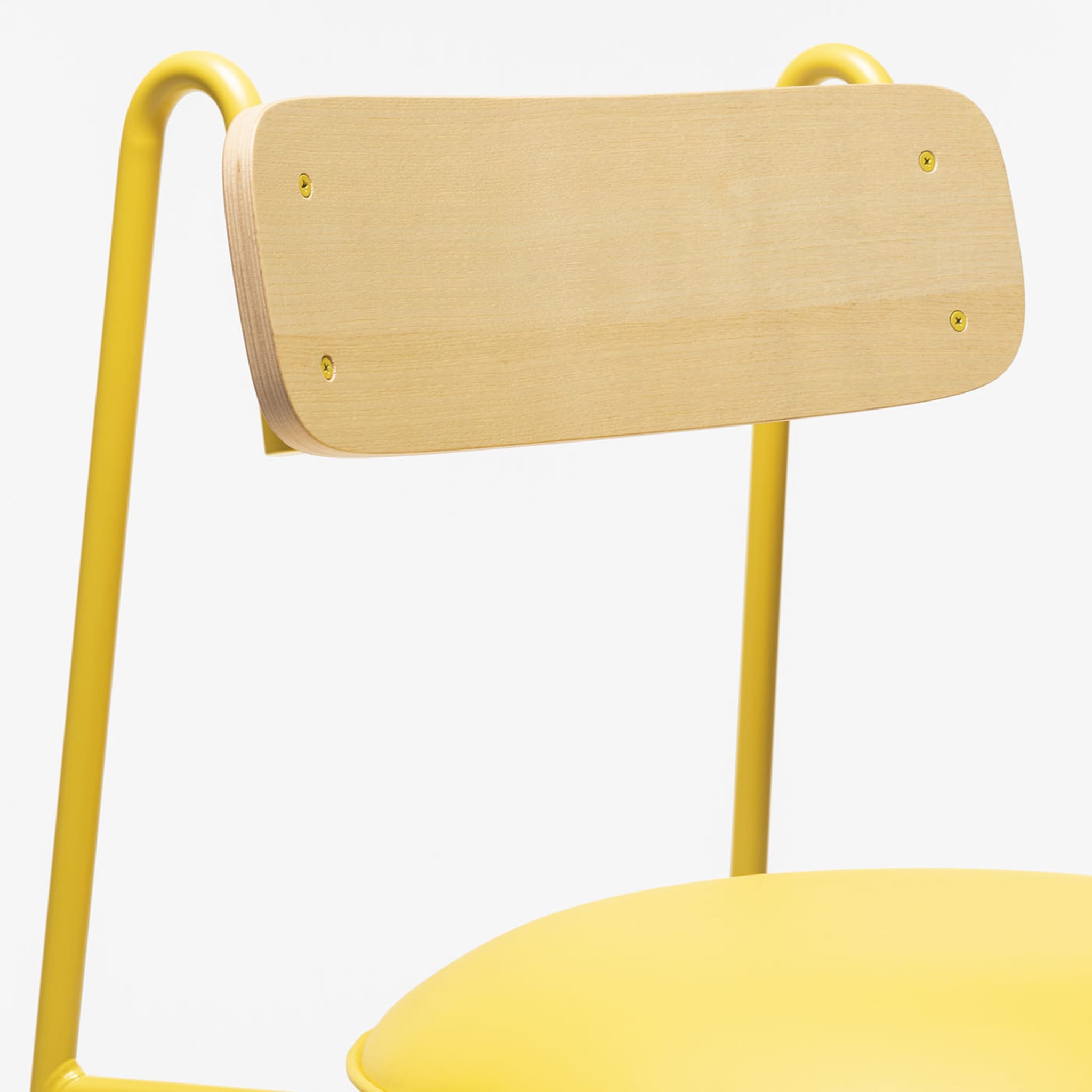 Lena S Yellow And Natural Ash Chair By Designerd - Alternative view 1